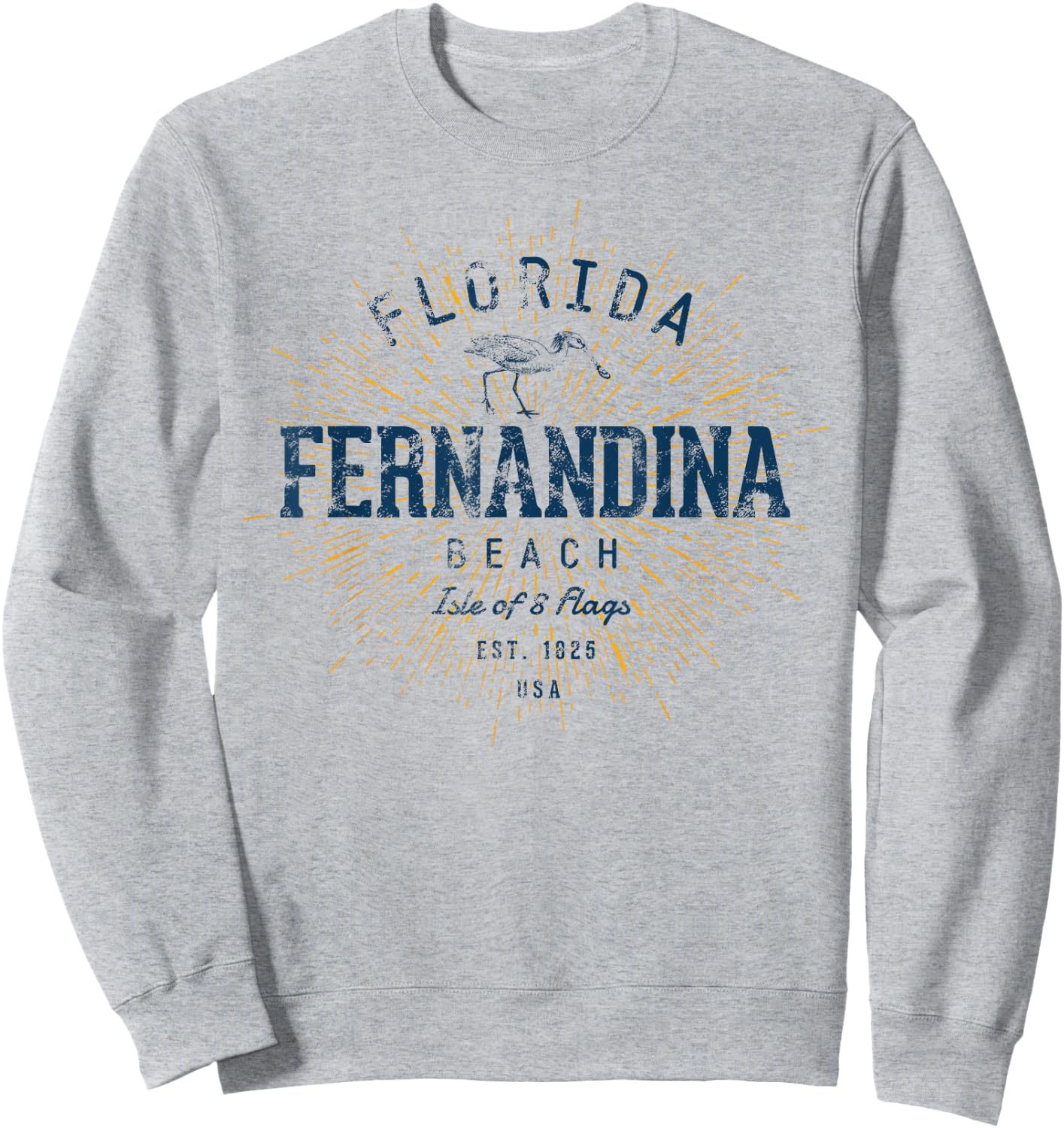 Vintage Fernandina Beach Retro Sweatshirt - Sweatshirt | Ash