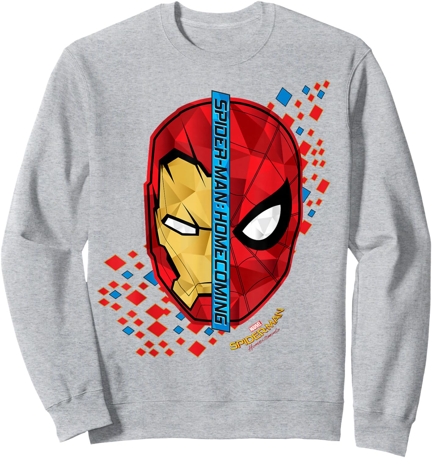Marvel Spider-Man Homecoming Iron Man Face Split C1 Sweatshirt - Sweatshirt | Ash