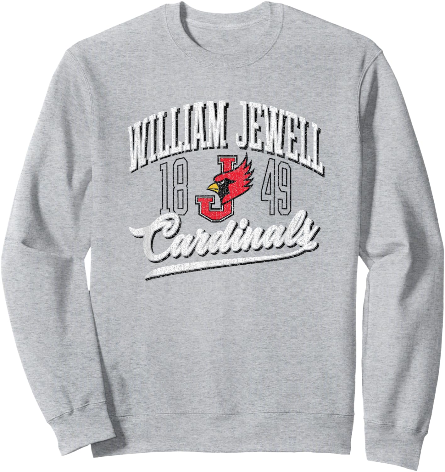 William Jewell College Cardinals Vintage Script Emblem Sweatshirt - Sweatshirt | Ash