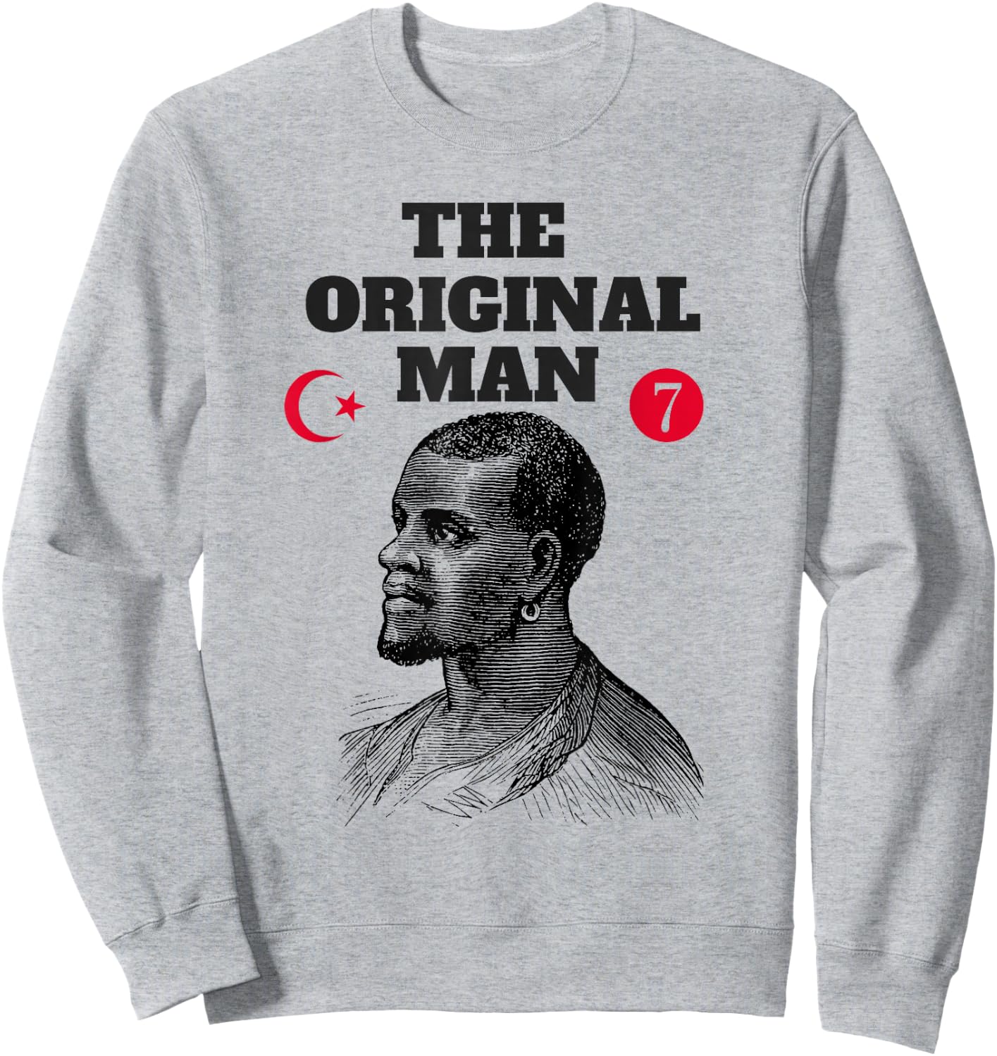 The Original Man - Moorish 5 Percent Allah 7 Sweatshirt - Sweatshirt | Ash