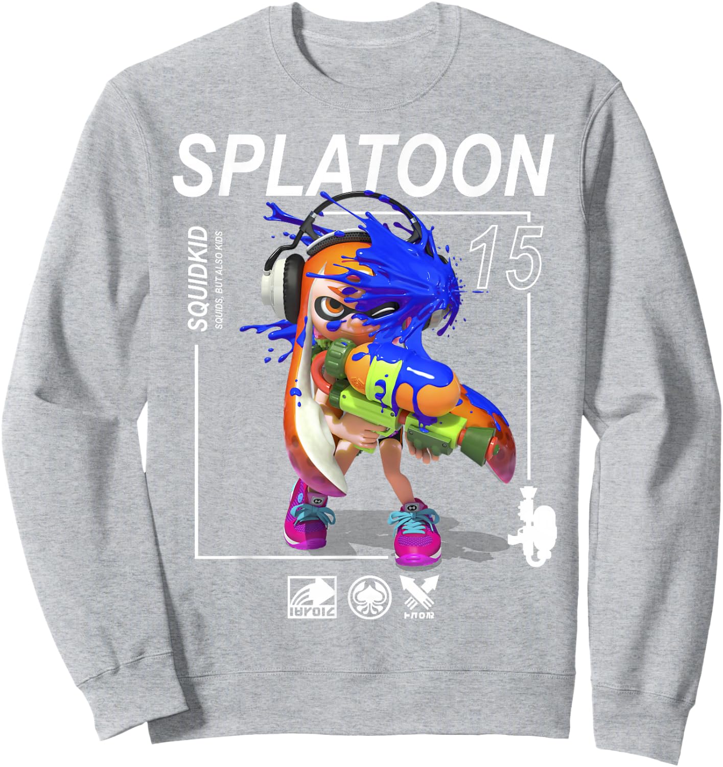 Nintendo Splatoon Squids But Also Kids Graphic Sweatshirt - Sweatshirt | Ash