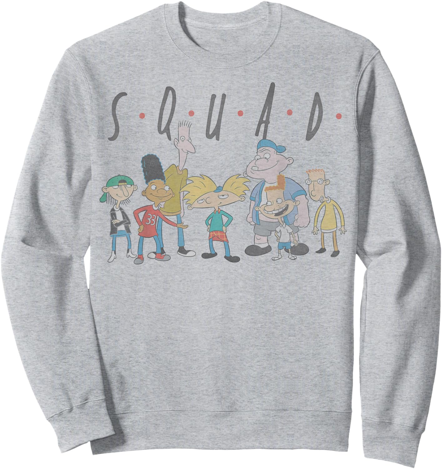 Nickelodeon Hey Arnold SQUAD Team Sweatshirt - Sweatshirt | Ash
