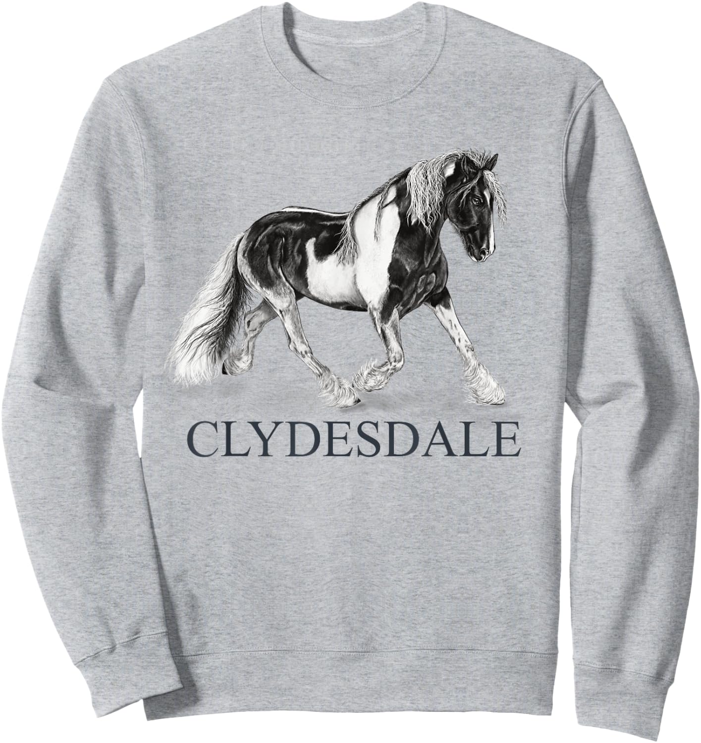 Clydesdale Equestrian Horse Lover Sweatshirt - Sweatshirt | Ash