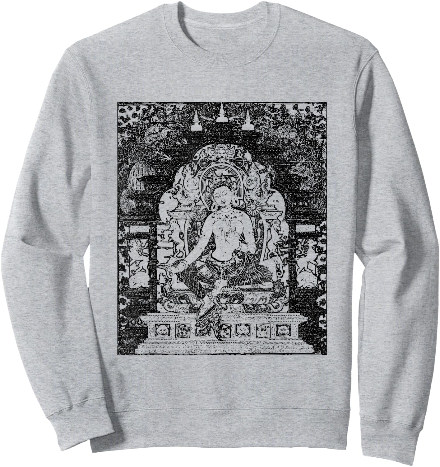 Green Tara Tibetan Buddhism Vajrayana Bodhicitta Sweatshirt - Sweatshirt | Ash
