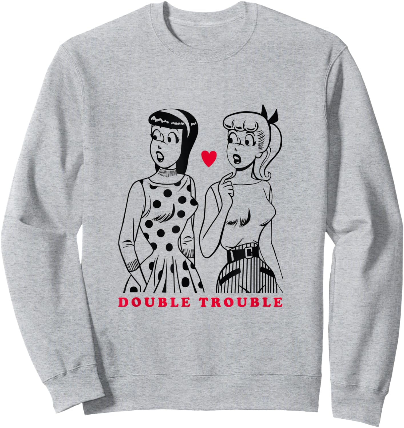 Double Trouble Betty and Veronica Sweatshirt - Sweatshirt | Ash