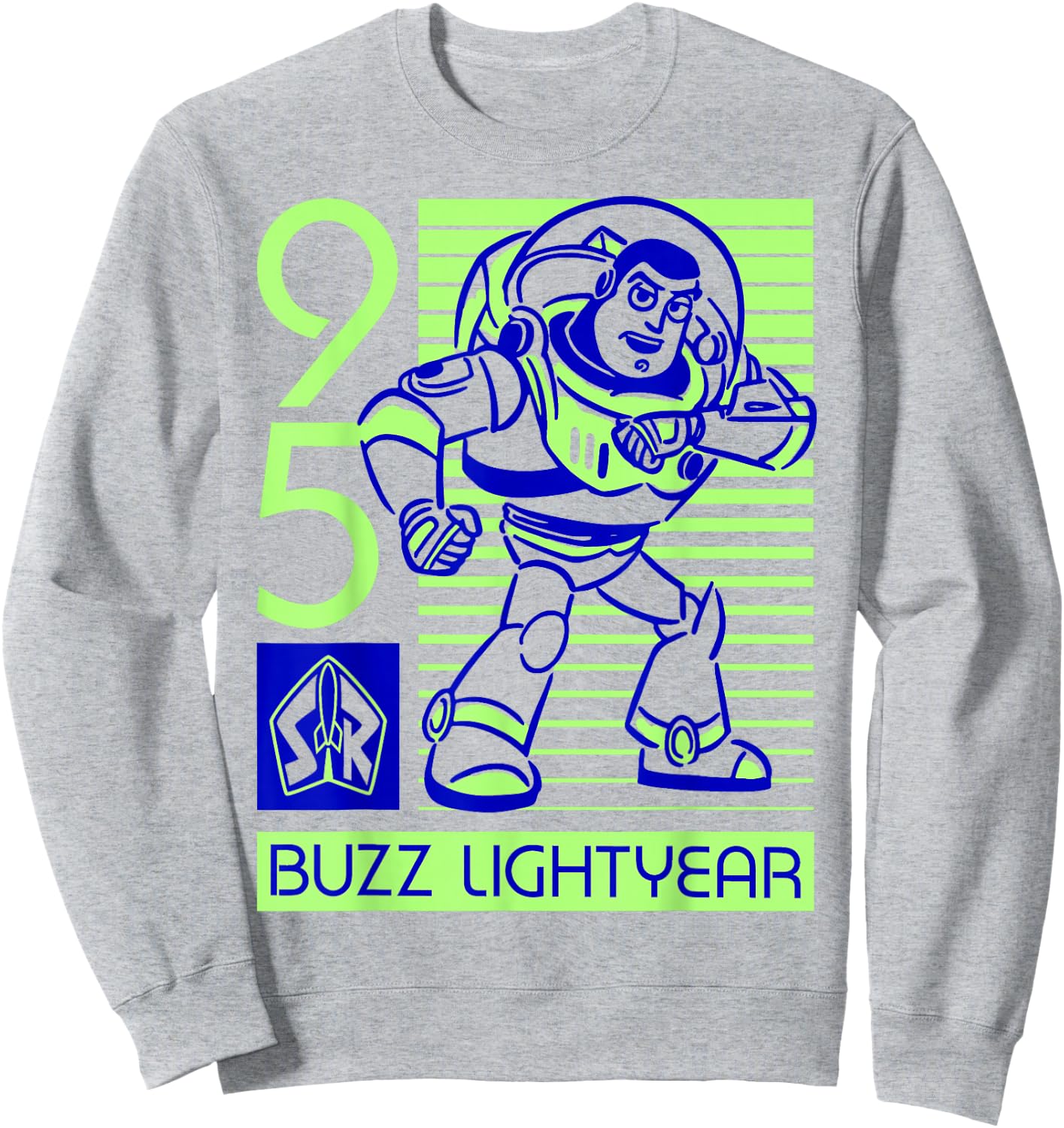 Disney Pixar Toy Story Retro Neon Buzz Lightyear Sweatshirt - Sweatshirt | Ash