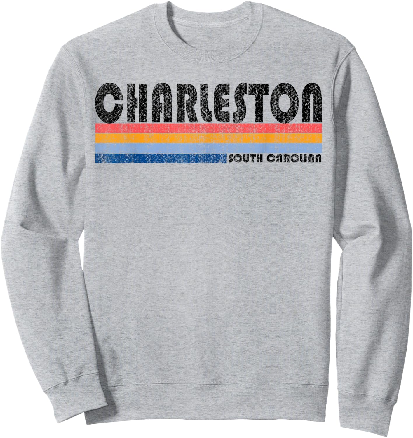 Vintage 1980s Style Charleston, SC Sweatshirt - Sweatshirt | Ash