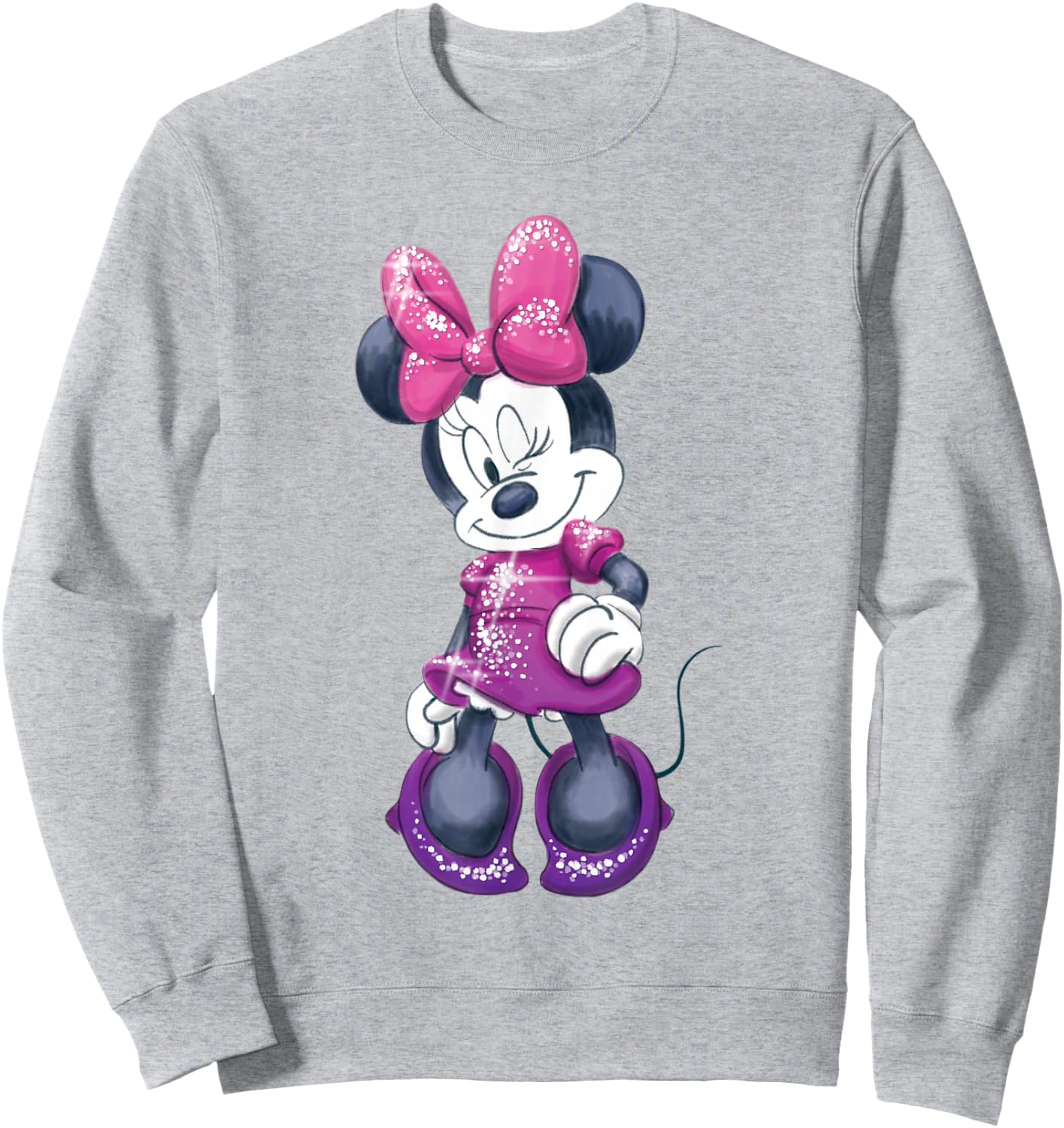Minnie Mouse - Sparkly Pink and Purple Outfit Sweatshirt - Sweatshirt | Ash