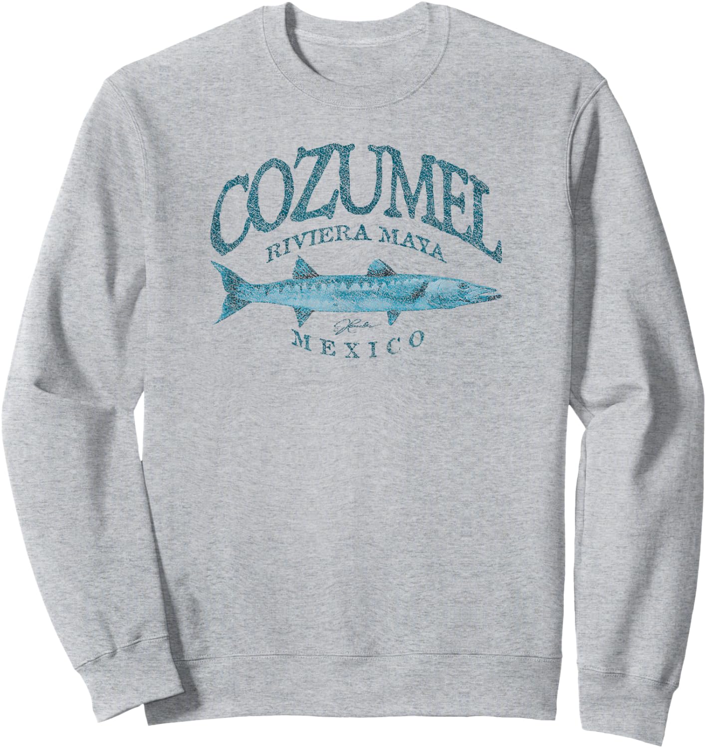 JCombs: Cozumel, Mexico, Great Barracuda Sweatshirt - Sweatshirt | Ash