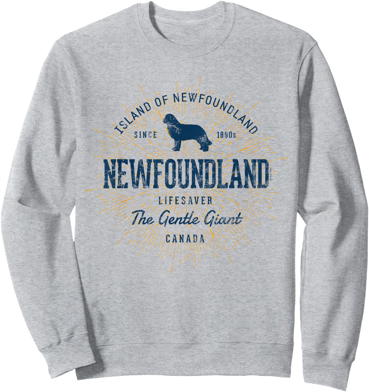 Newfie Vintage Newfoundland Retro Sweatshirt - Sweatshirt | Ash