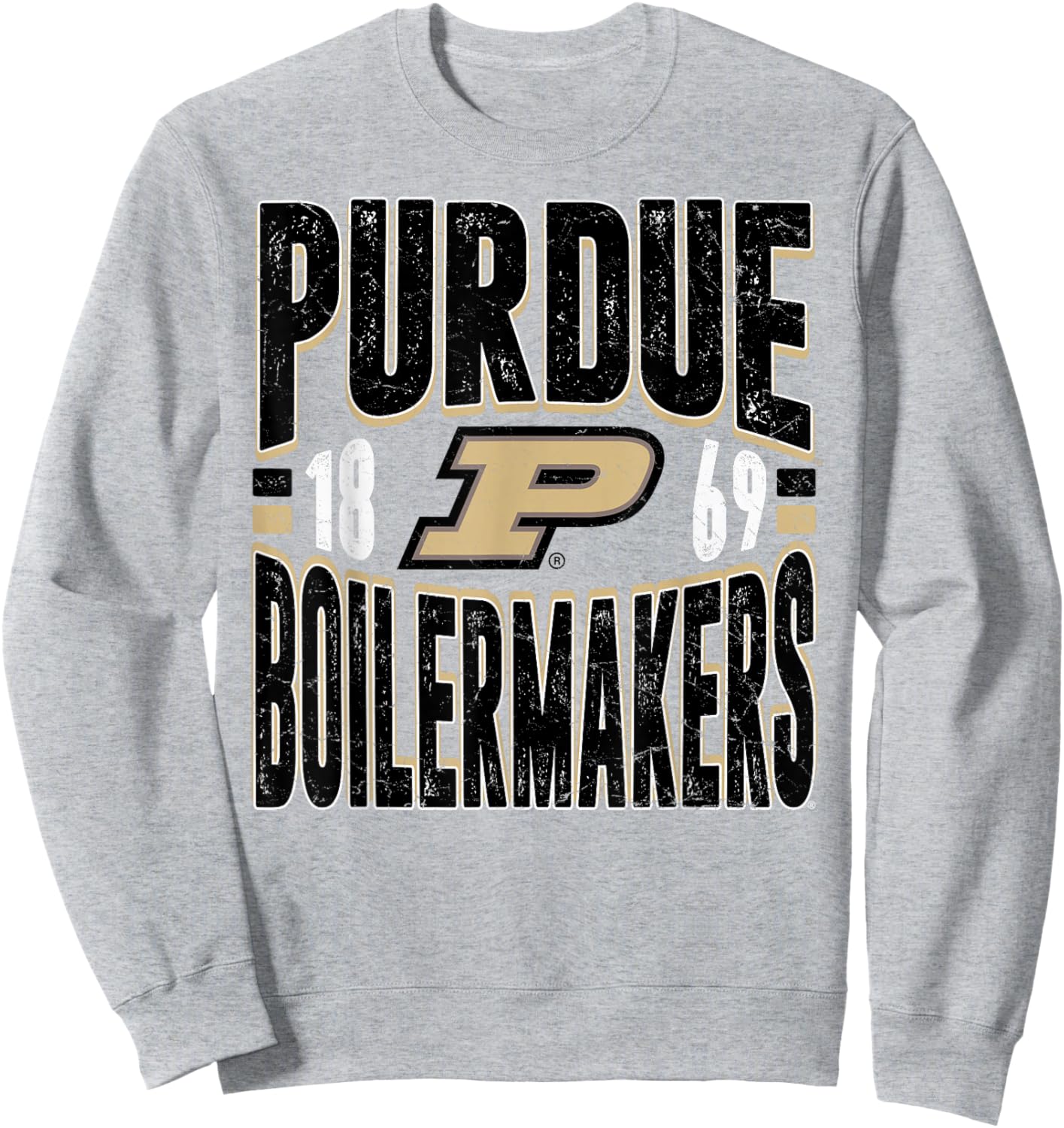 Purdue Boilermakers Vintage 90's Retro Gray Sweatshirt - Sweatshirt | Ash