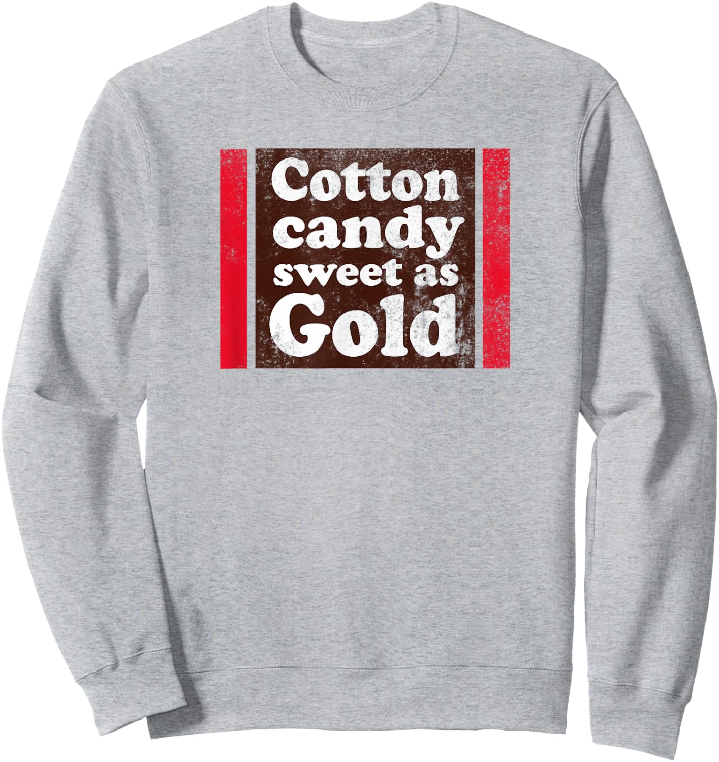Cotton Candy Sweet as Gold | Funny Distressed Sweatshirt - Sweatshirt | Ash