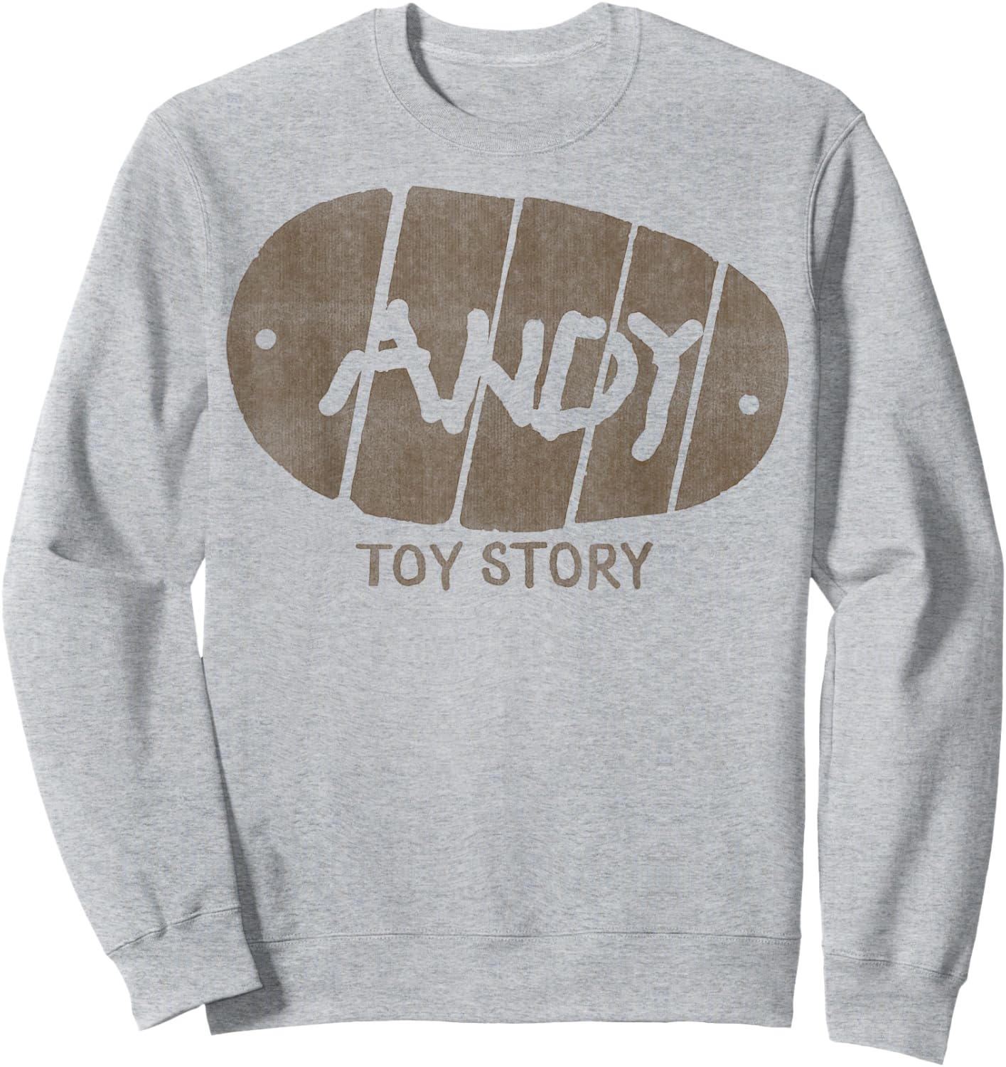 Disney Pixar Toy Story Andy Distressed Signature Boot Logo Sweatshirt - Sweatshirt | Ash