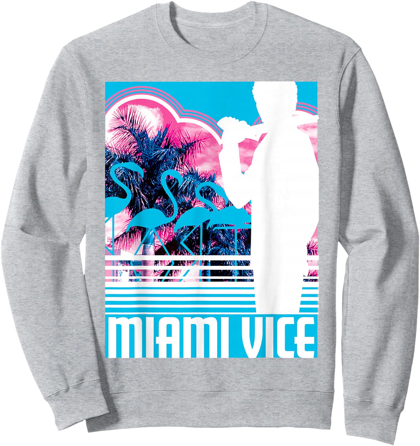 Miami Vice Classic Neon Poster Sweatshirt - Sweatshirt | Ash
