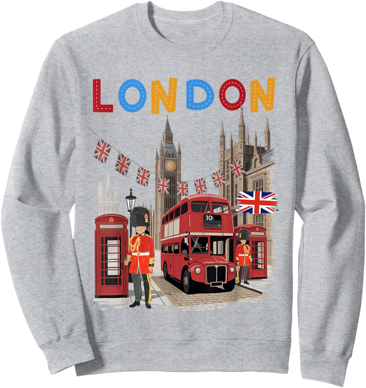 London Souvenirs Outfit Idea & British Memorabilia Sweatshirt - Sweatshirt | Ash