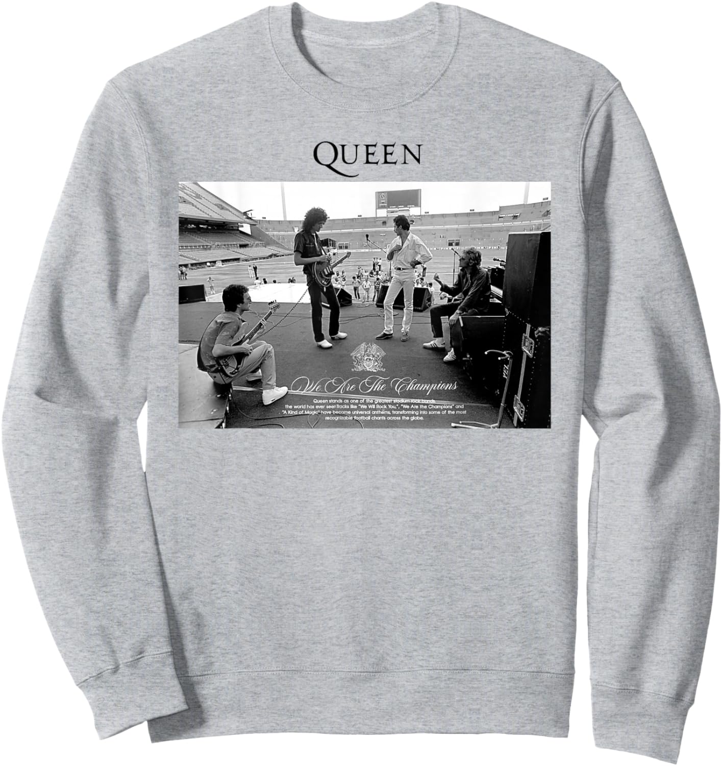 Queen B&W Band Photo Sweatshirt - Sweatshirt | Ash