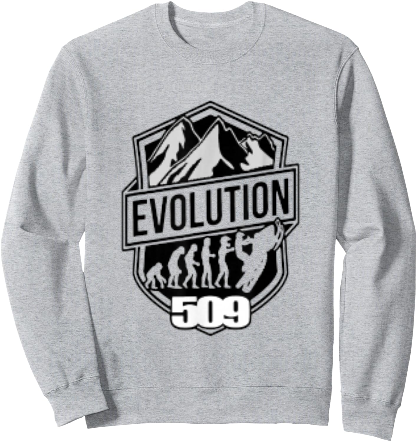 Evolution Of Scooters Braaap 509 Mountain Scooter Sweatshirt - Sweatshirt | Ash