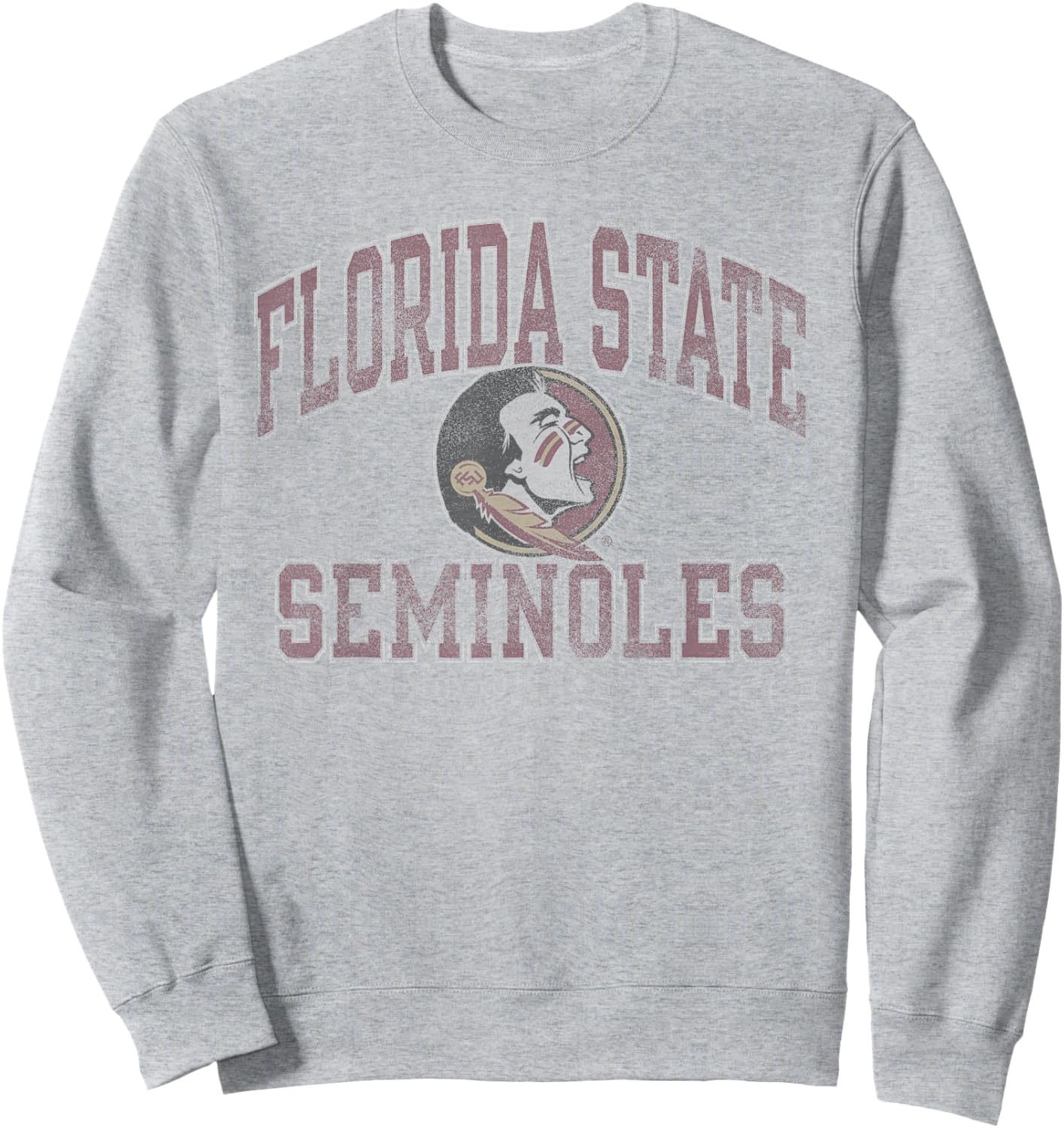 Florida State Seminoles Vintage Worn Officially Licensed Sweatshirt - Sweatshirt | Ash