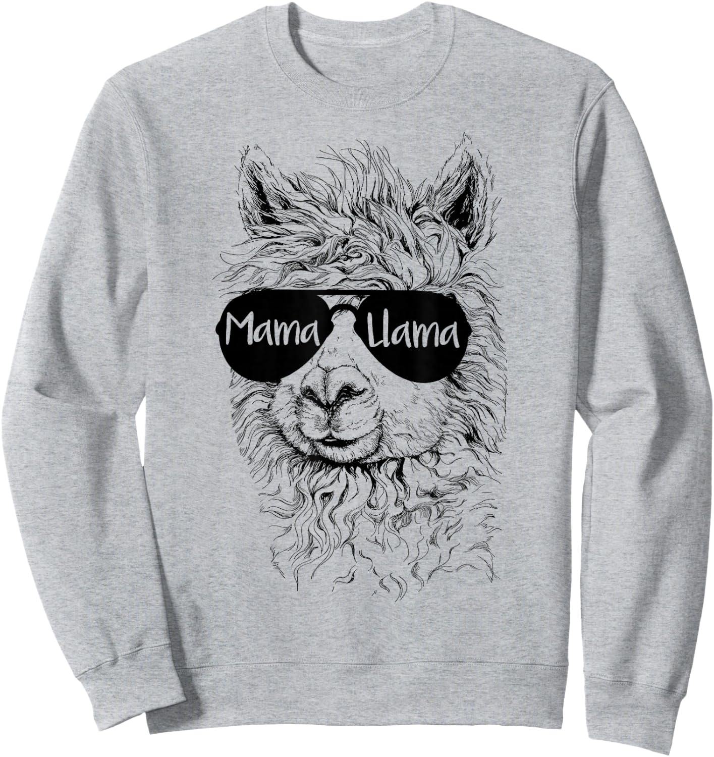 Llama Lover Mama Llama Sweatshirt - Sweatshirt | Ash