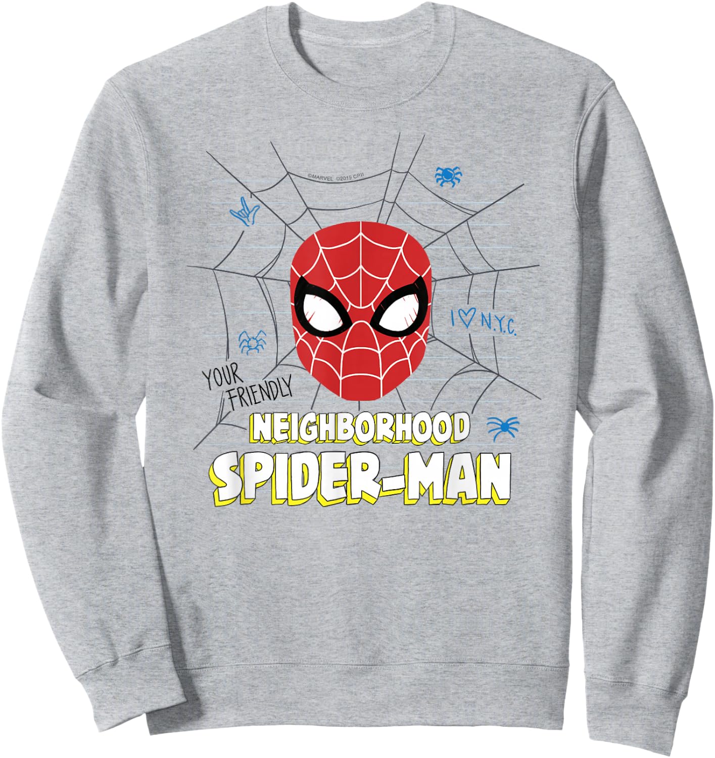 Marvel Spider-Man Far From Home Friendly Neighborhood Sweatshirt - Sweatshirt | Ash