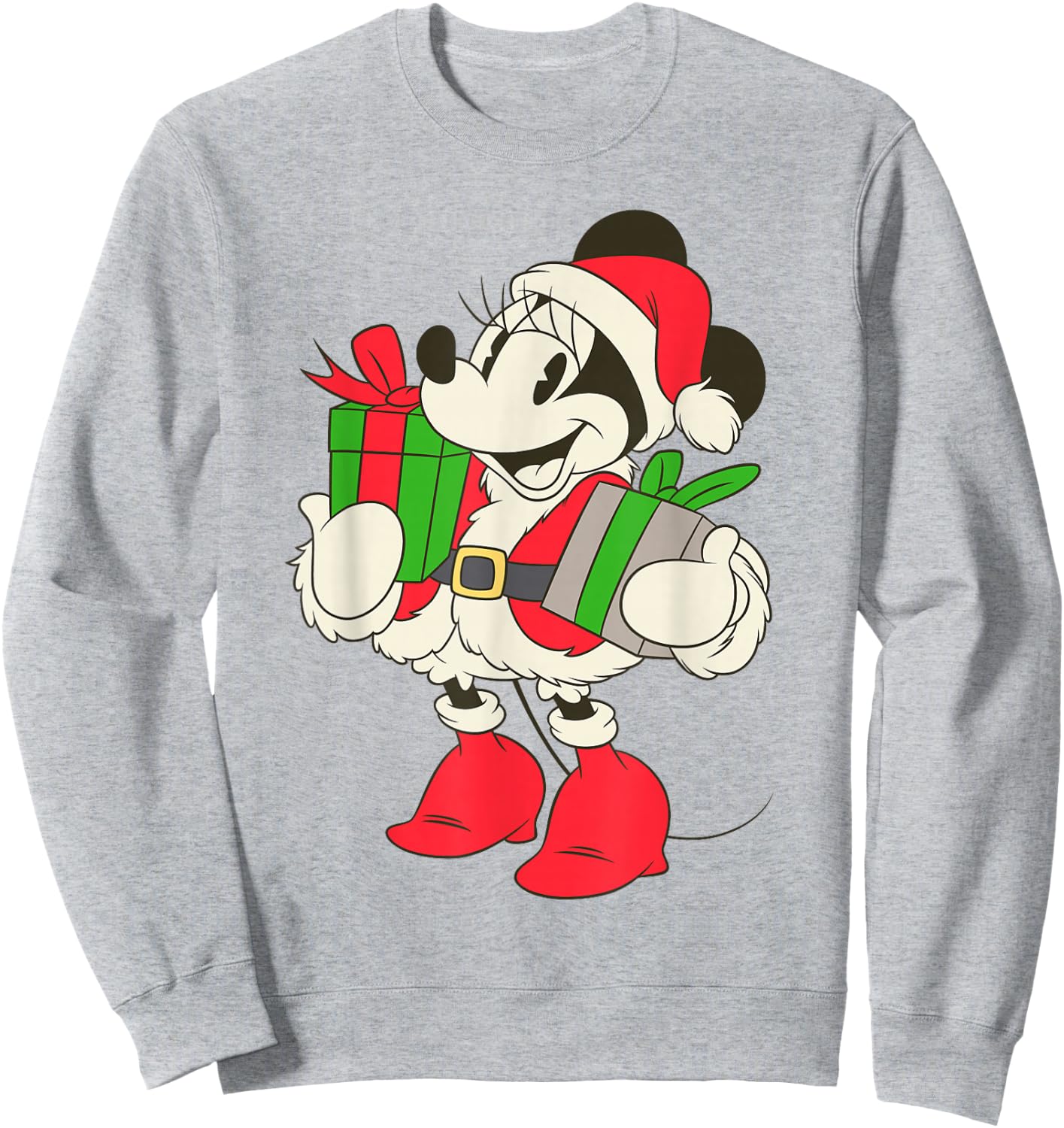 Disney Vintage Santa Minnie Mouse Holiday Sweatshirt - Sweatshirt | Ash