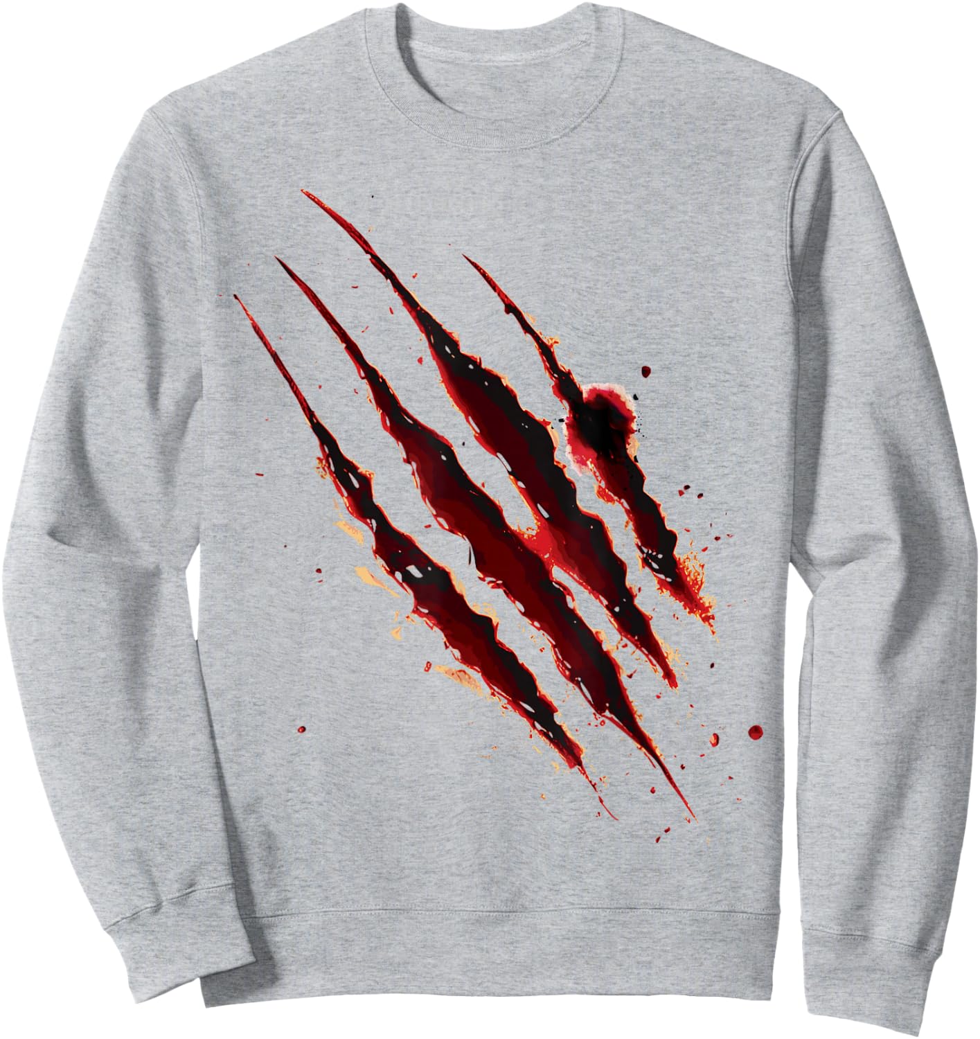 Bloody Shirt Zombie Outbreak Blood Splatter Claw Marks Sweatshirt - Sweatshirt | Ash
