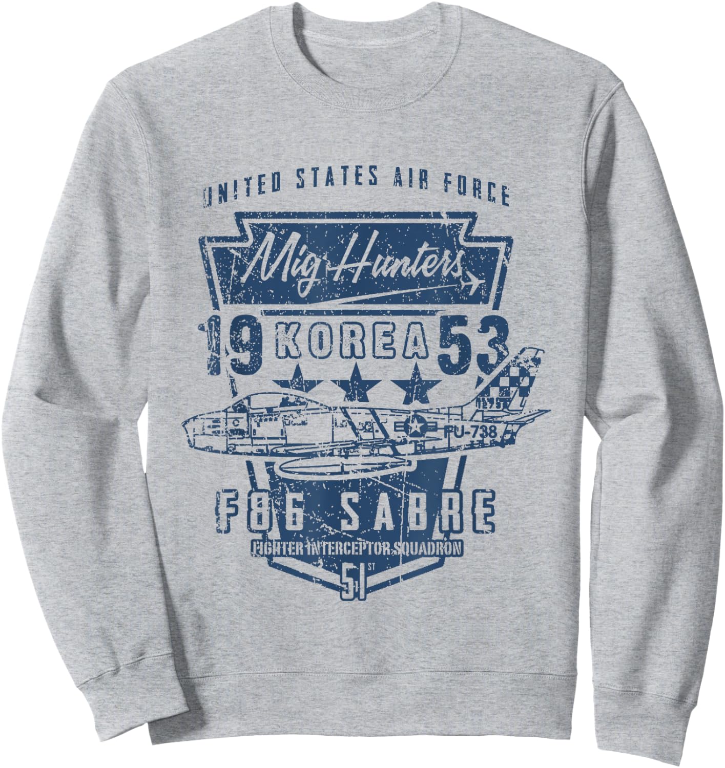 Warbird Korea F86 Sabre Jet T Shirt Sweatshirt - Sweatshirt | Ash