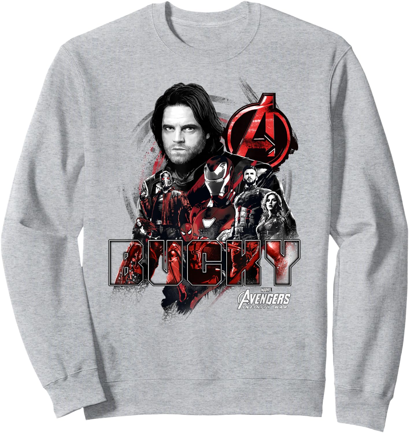 Marvel Avengers Infinity War Bucky Crew Graphic Sweatshirt - Sweatshirt | Ash
