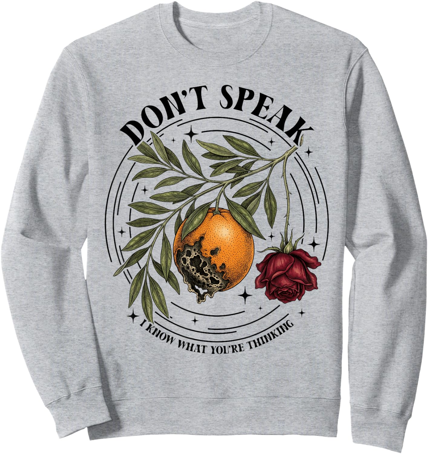 Don’t Speak I Know What You’re Thinking Vintage 90s Orange Sweatshirt - Sweatshirt | Ash