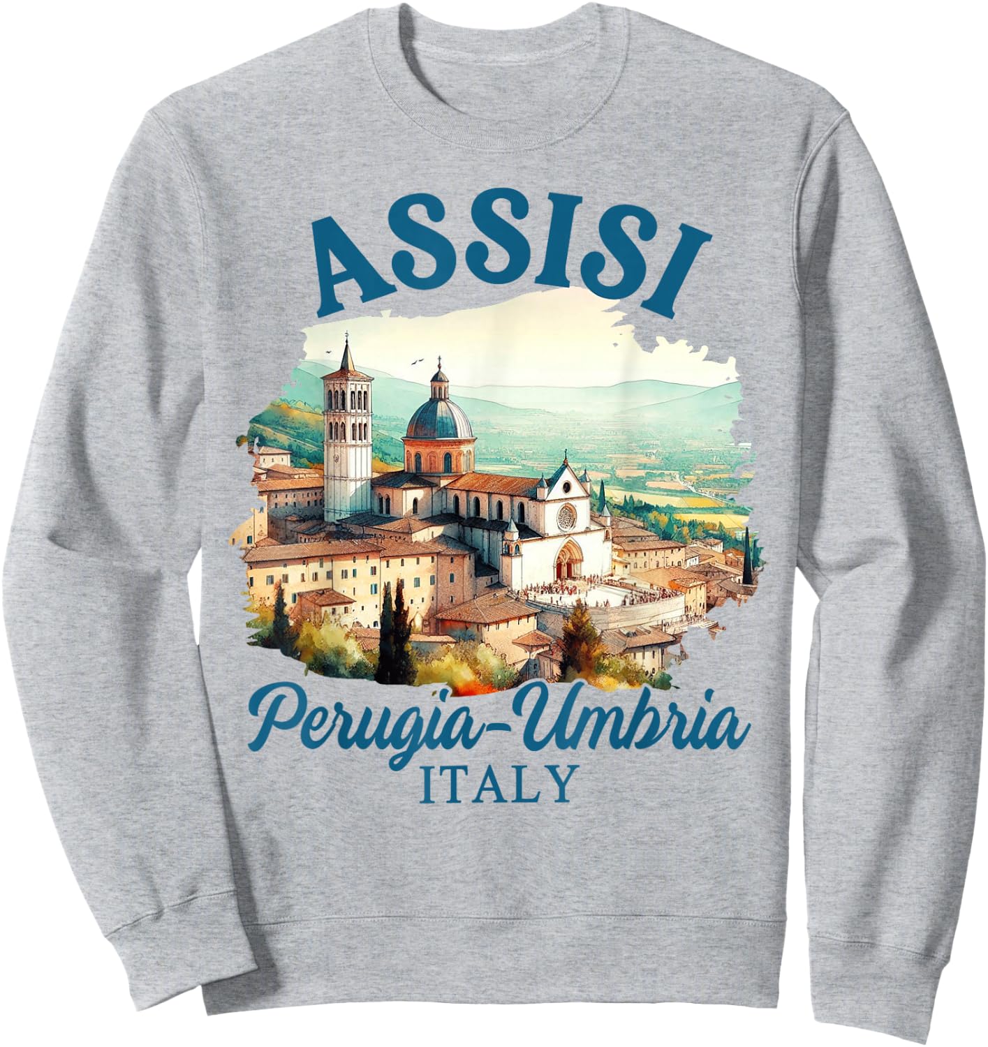 Assisi Travel Perugia Umbria Italy Trip Meet Me In Assisi Sweatshirt - Sweatshirt | Ash