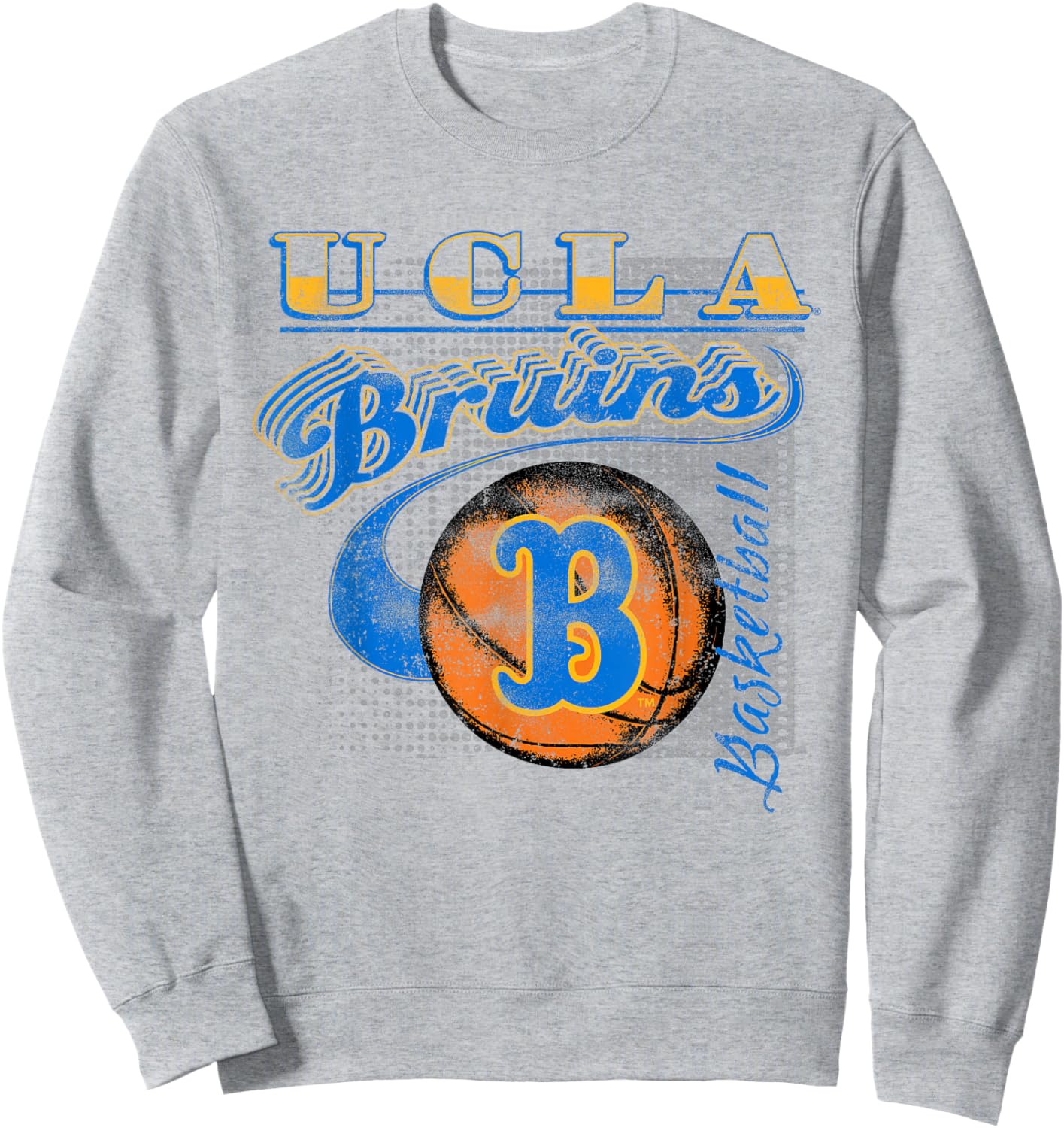 UCLA Bruins Basketball Retro White Officially Licensed Sweatshirt - Sweatshirt | Ash
