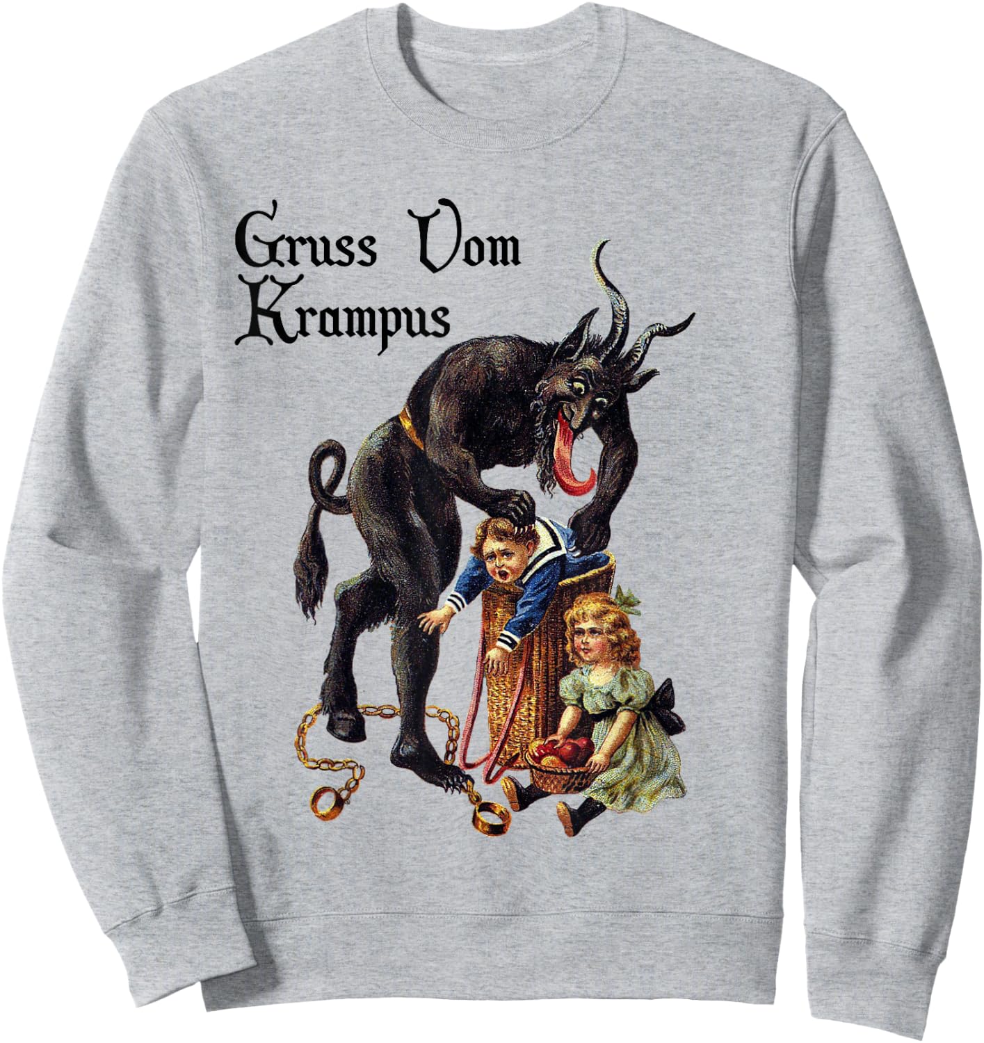 Santi Claus Greetings from Gruss Vom Krampus Sweatshirt - Sweatshirt | Ash