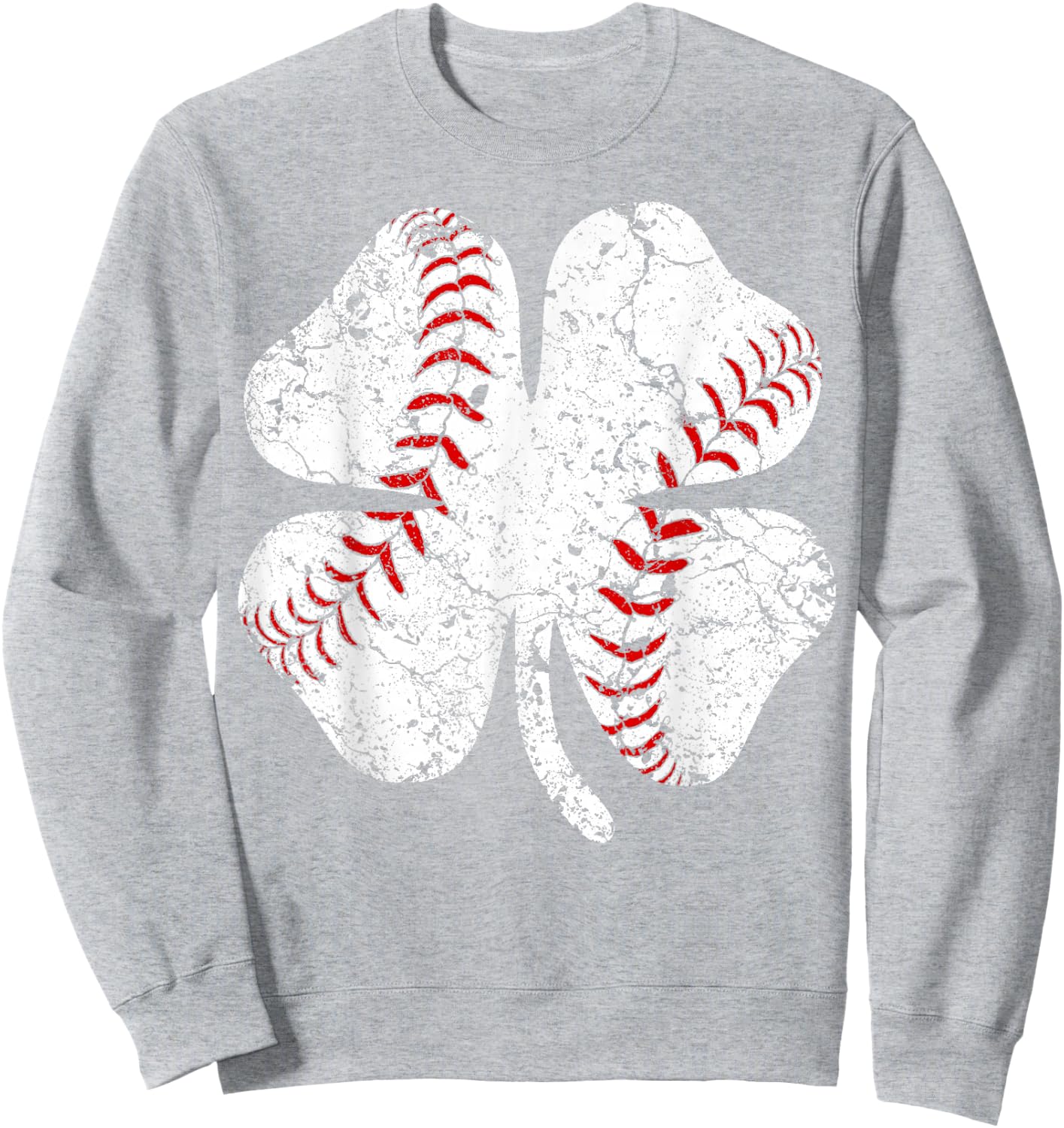 Baseball St Patricks Day Boys Girls Men Women Shamrock Green Sweatshirt - Sweatshirt | Ash