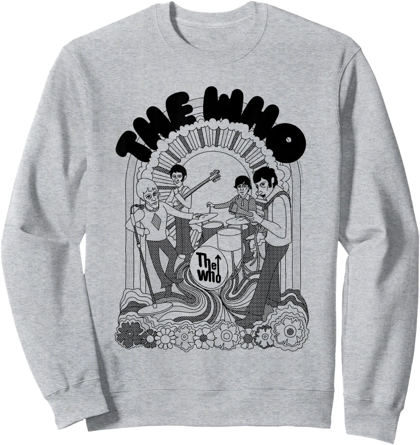 The Who Official 70's Illustration Art Sweatshirt - Sweatshirt | Ash