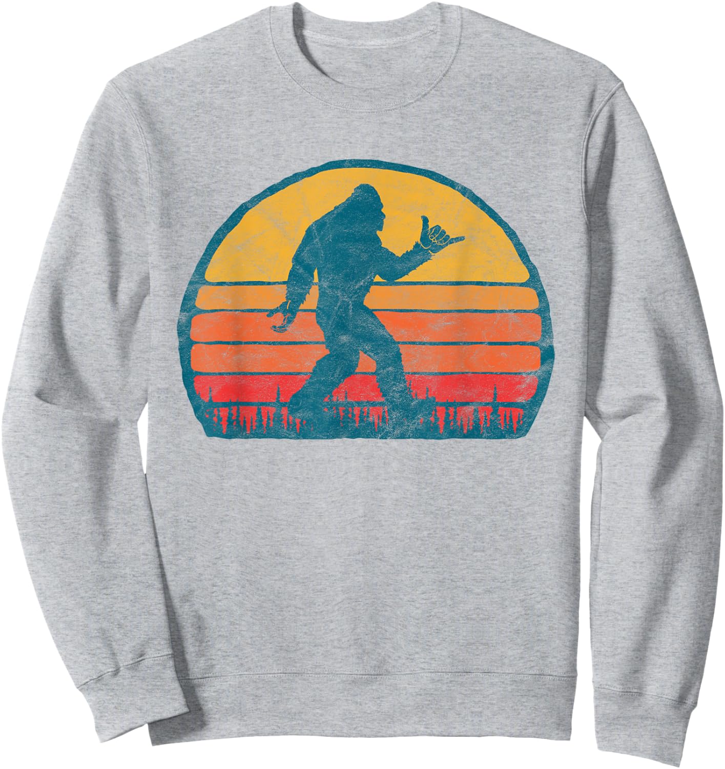 Funny Shaka Aloha Bigfoot Surfer Shirt - Believe Dude! Sweatshirt - Sweatshirt | Ash