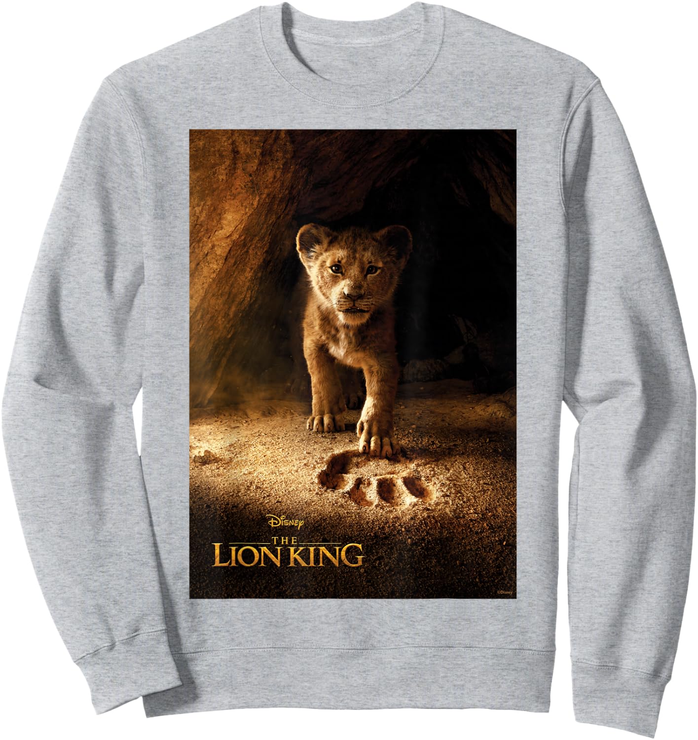 Disney The Lion King Simba Paw Live Action Movie Poster C3 Sweatshirt - Sweatshirt | Ash