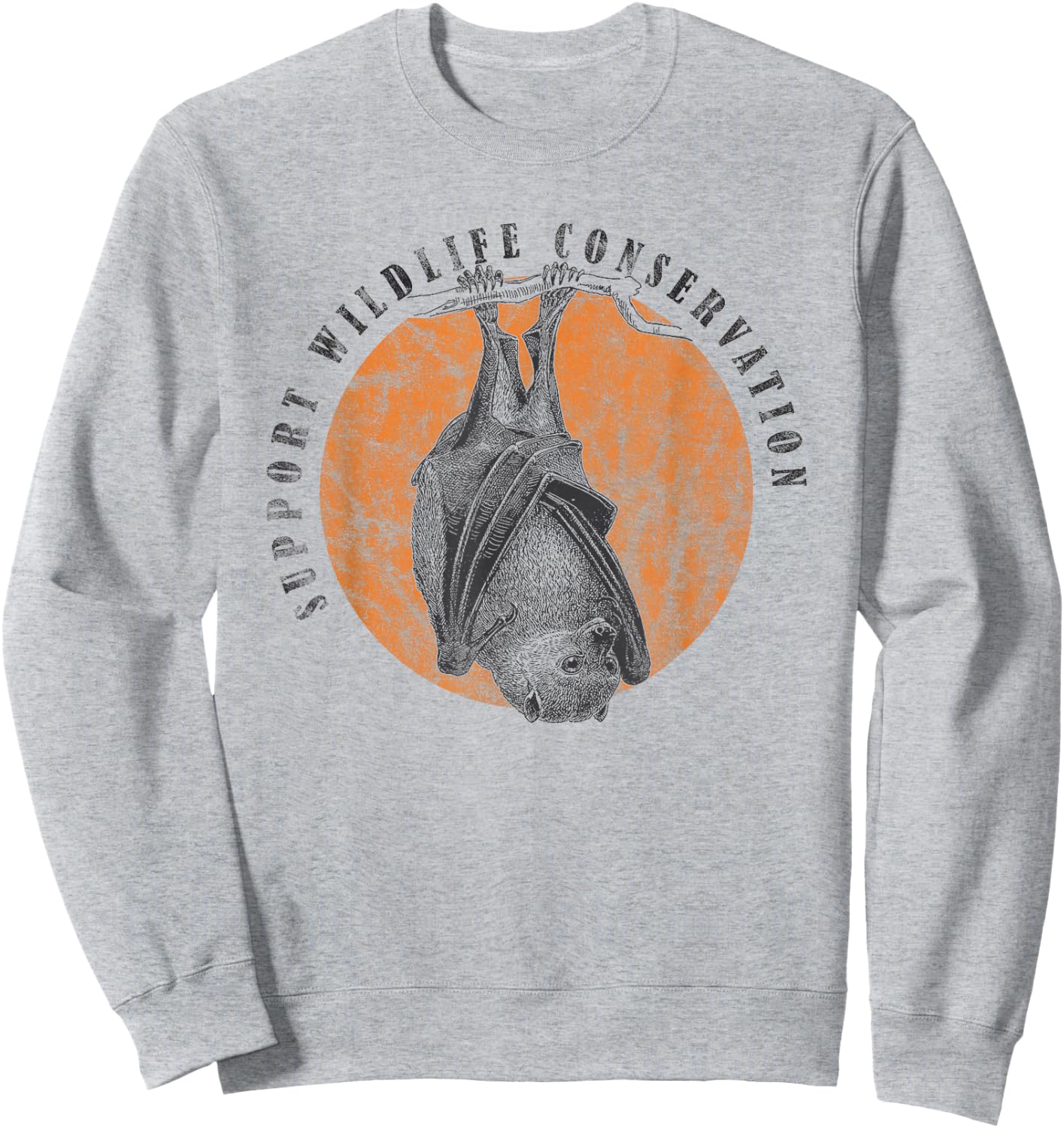 Flying Fox Bat Wildlife Animal Lover Gift Sweatshirt - Sweatshirt | Ash