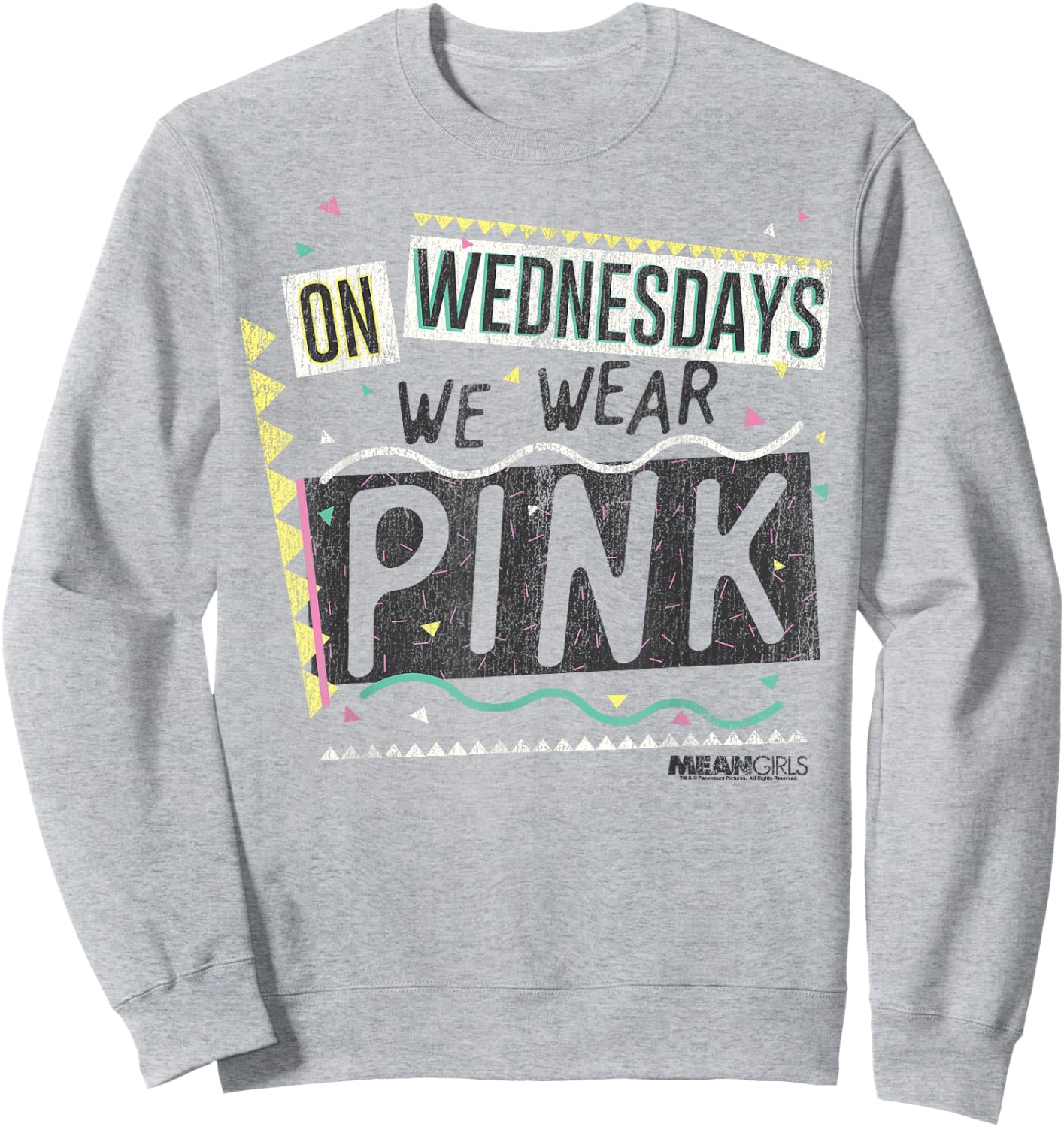 Mean Girls On Wednesdays We Wear Pink Graphic Sweatshirt - Sweatshirt | Ash