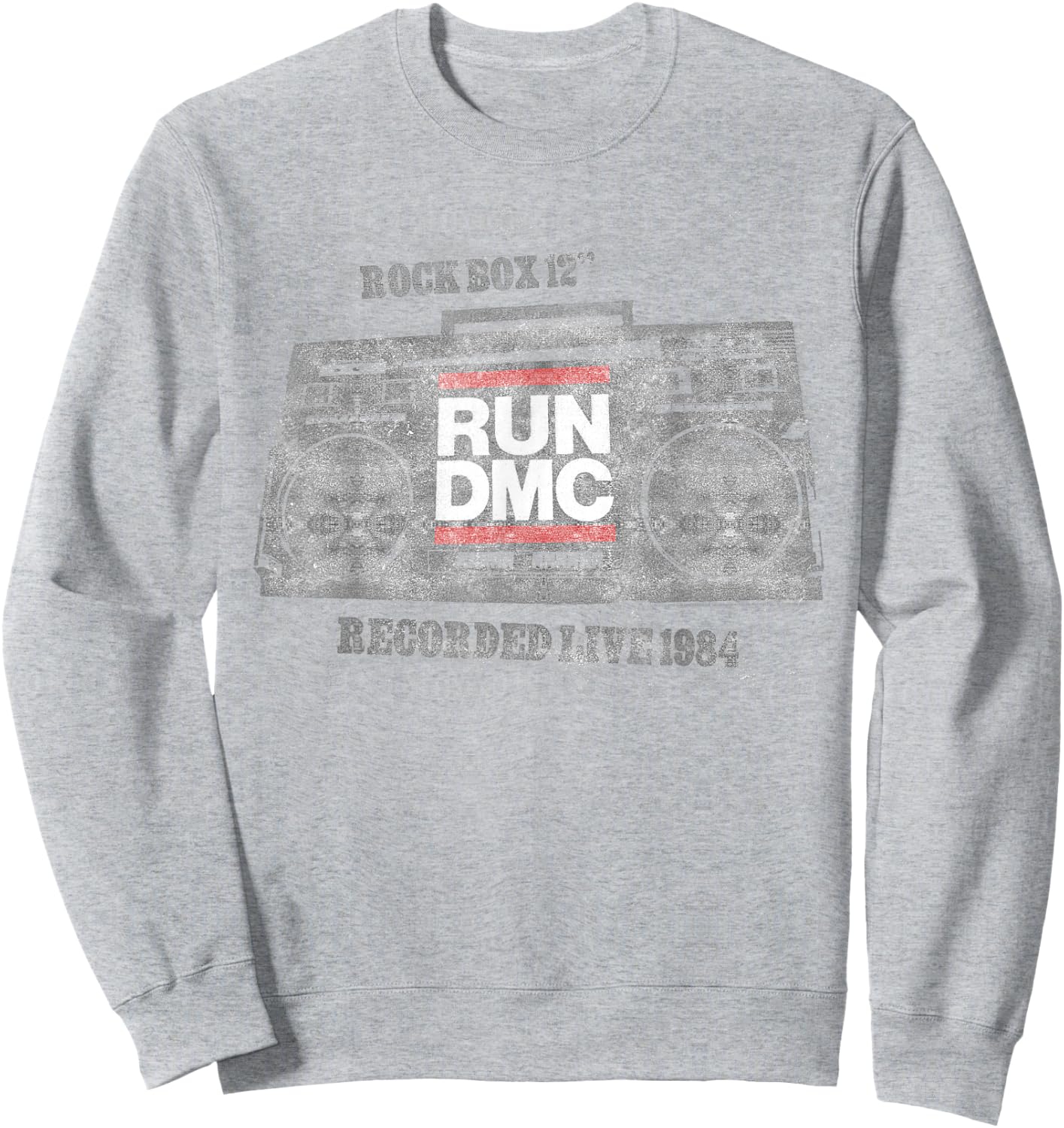 Run DMC Official Recorded Live 1984 Sweatshirt - Sweatshirt | Ash