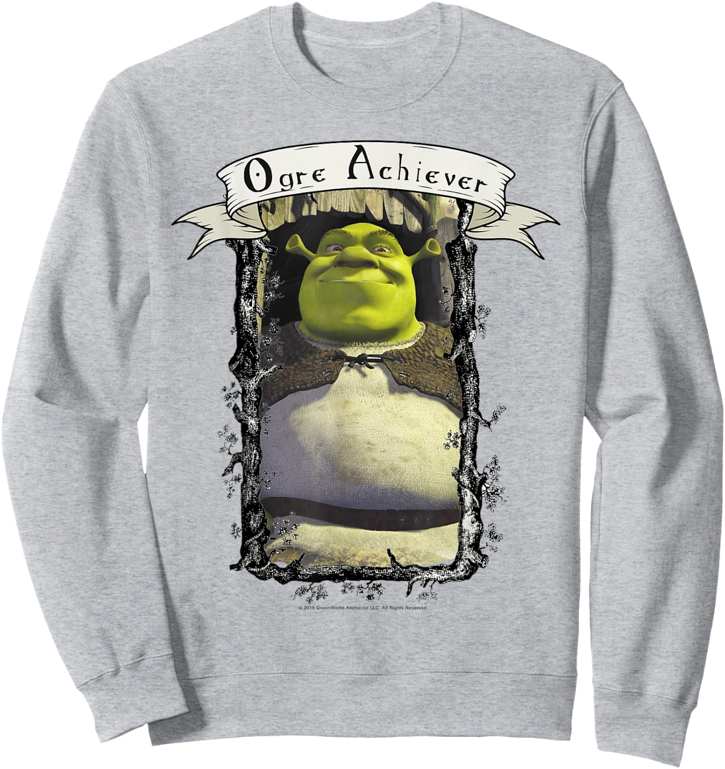 Shrek Ogre Achiever Award Sweatshirt - Sweatshirt | Ash
