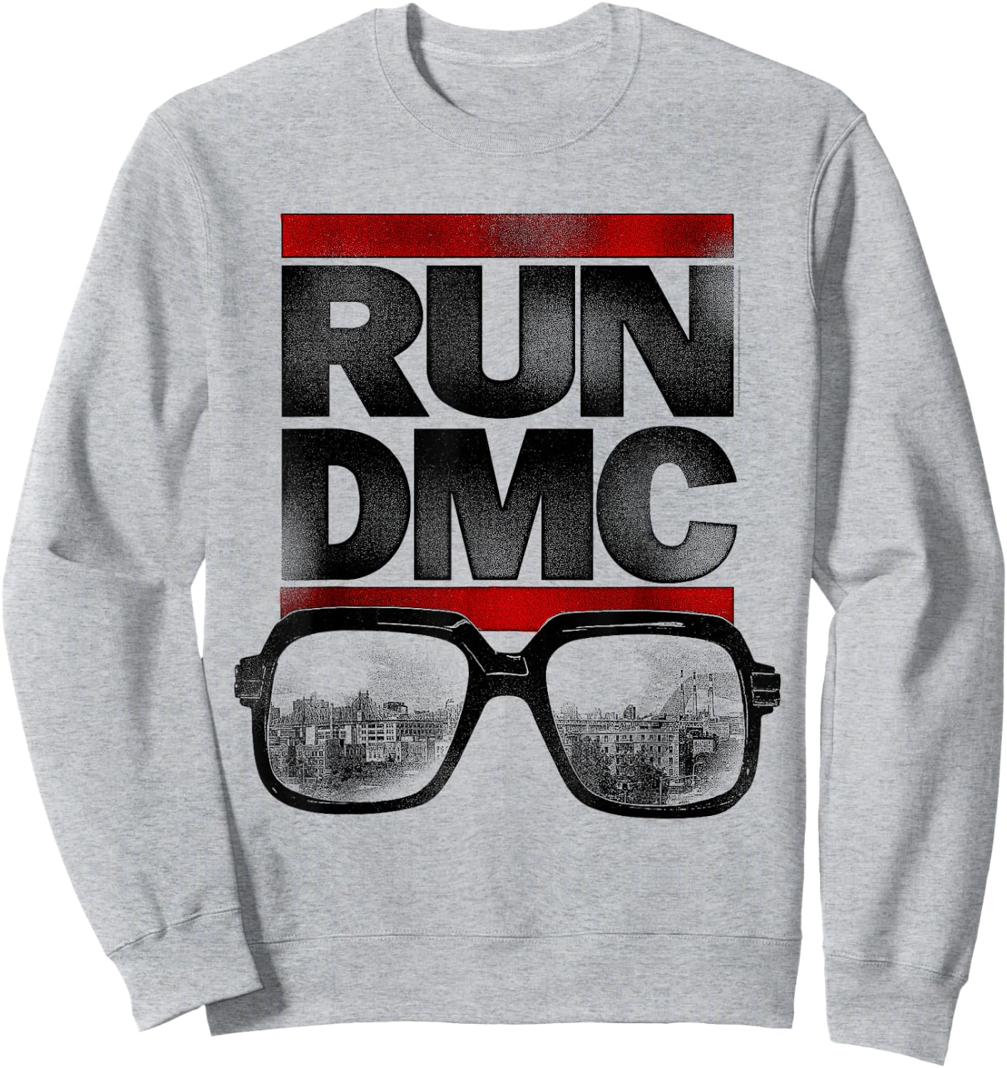 Run DMC Official NYC Glasses Sweatshirt - Sweatshirt | Ash