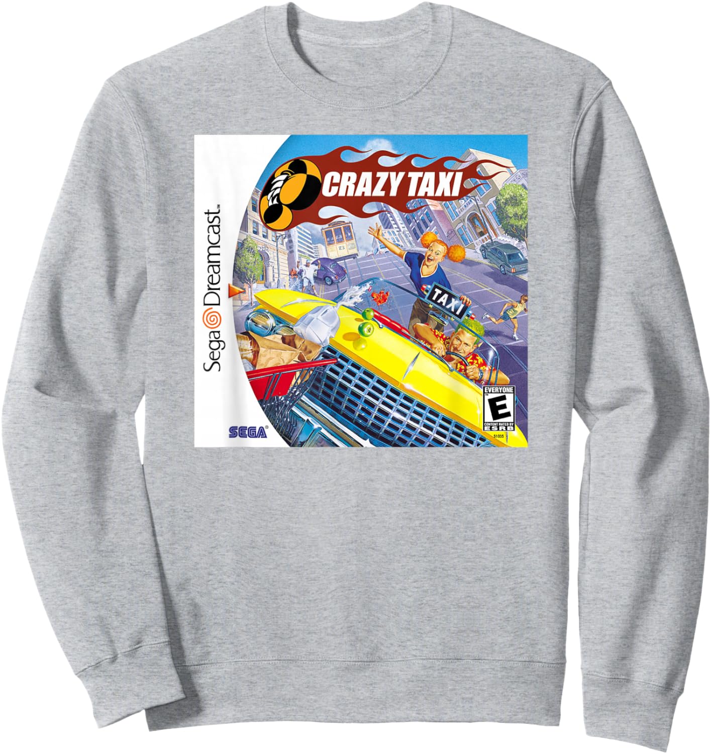 Crazy Taxi Dreamcast Classic Sweatshirt - Sweatshirt | Ash