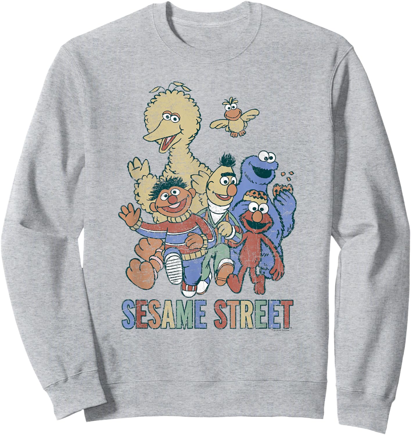 Sesame Street Colorful Group Sweatshirt - Sweatshirt | Ash
