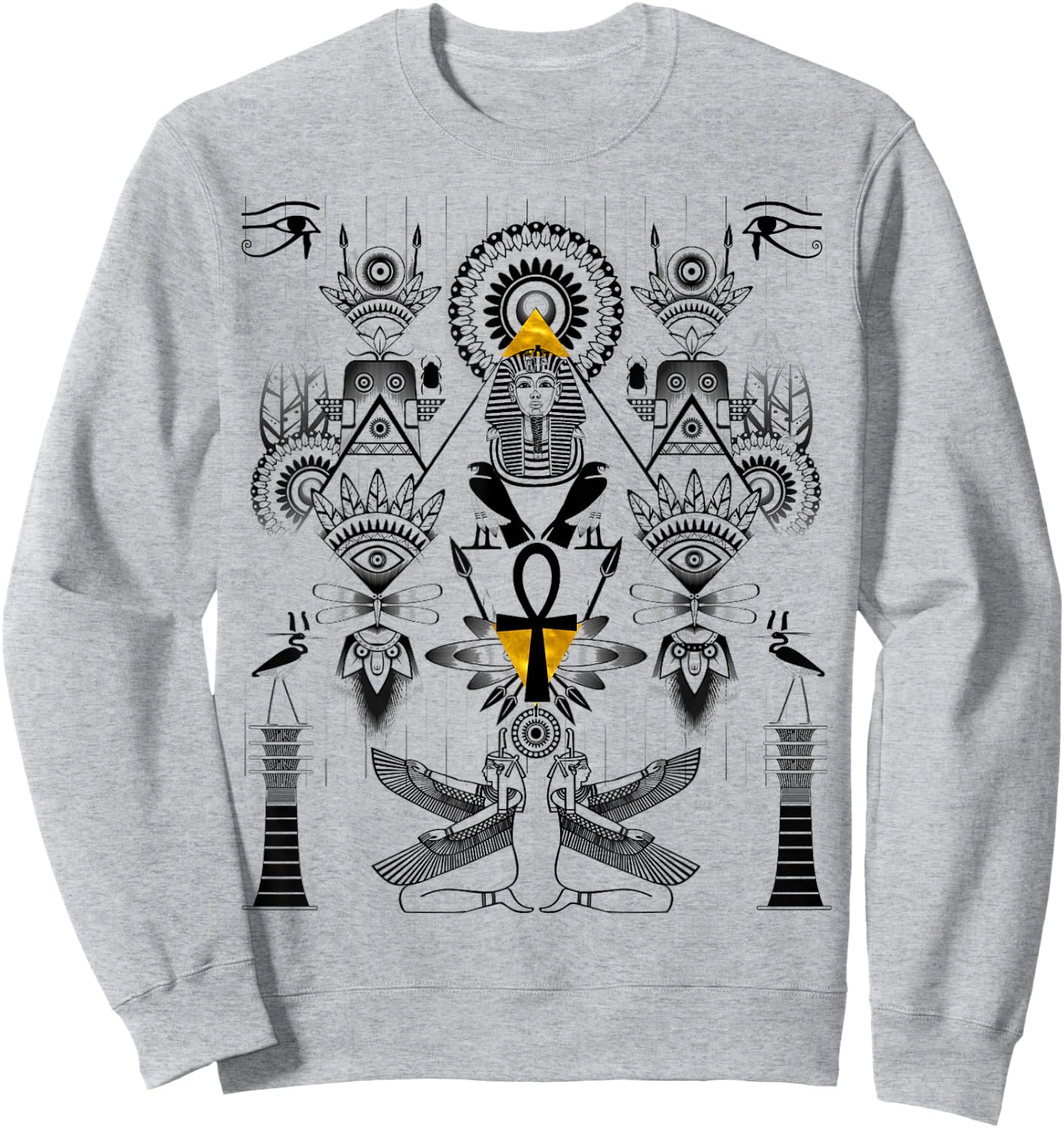 Psychedelic Inspiration Egyptian Sweatshirt - Sweatshirt | Ash