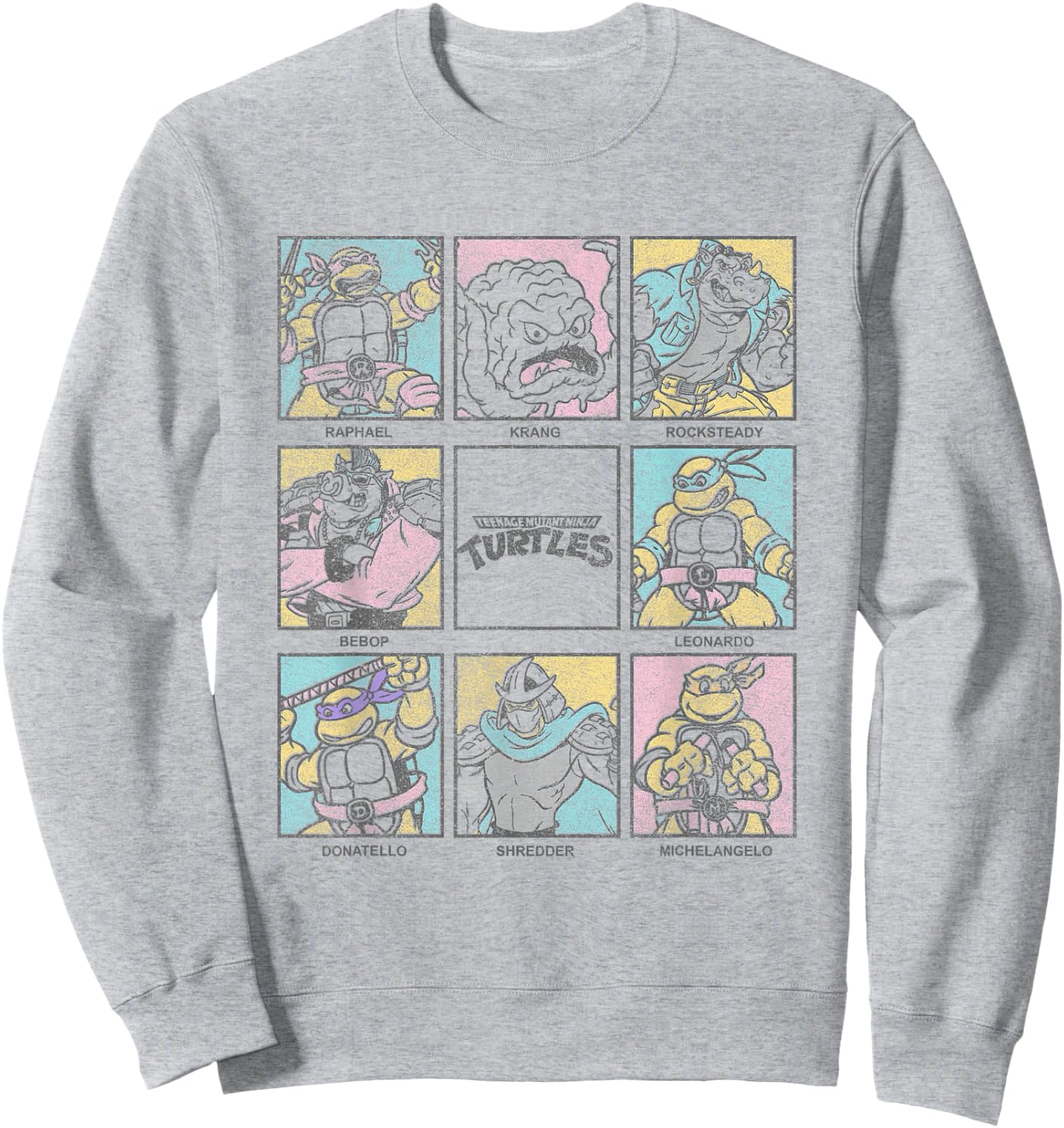 Teenage Mutant Ninja Turtles Vintage Style Box Up Sweatshirt - Sweatshirt | Ash