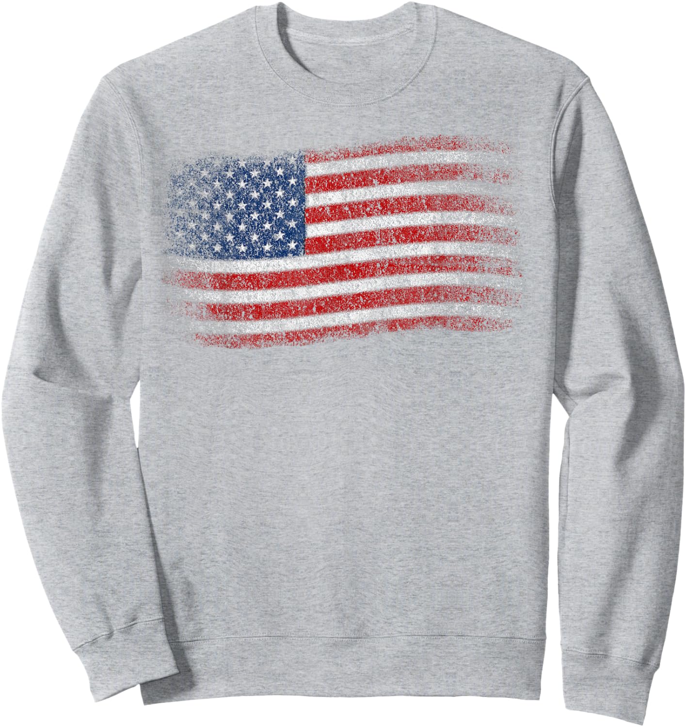 American Flag Men Women Memorial Day 4th of July USA Flag Sweatshirt - Sweatshirt | Ash
