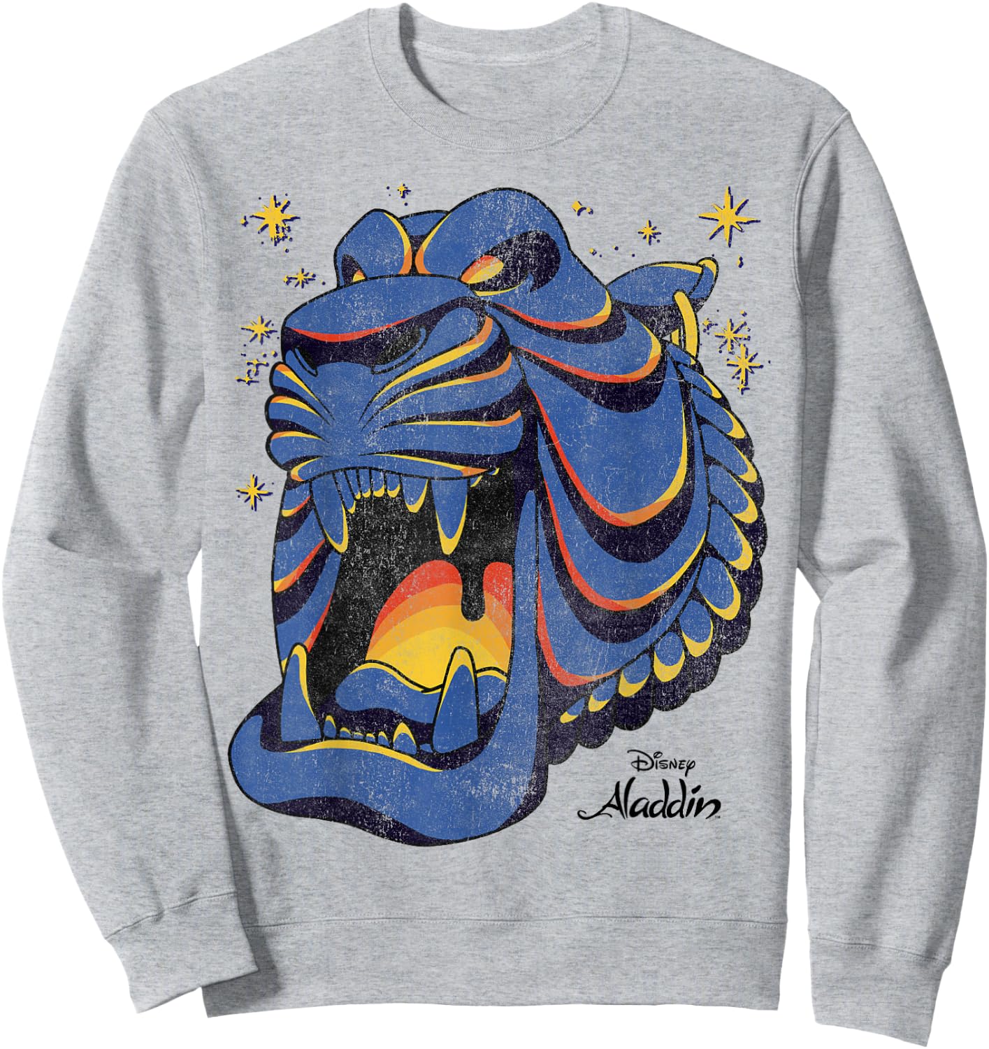 Disney Aladdin Rajah Tiger Head Cave Sweatshirt - Sweatshirt | Ash