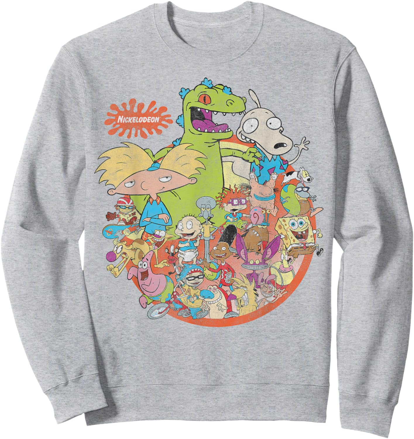 Nickelodeon 90's Nicktoons Graphic Sweatshirt - Sweatshirt | Ash