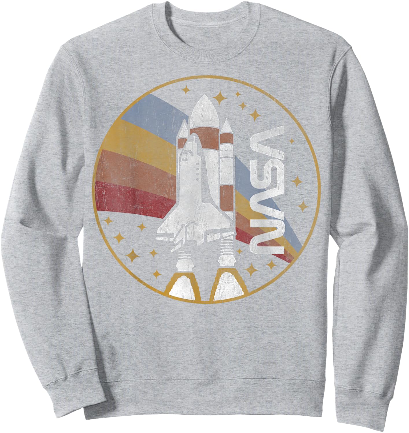 NASA Shuttle Launch with Rainbow C1 Sweatshirt - Sweatshirt | Ash
