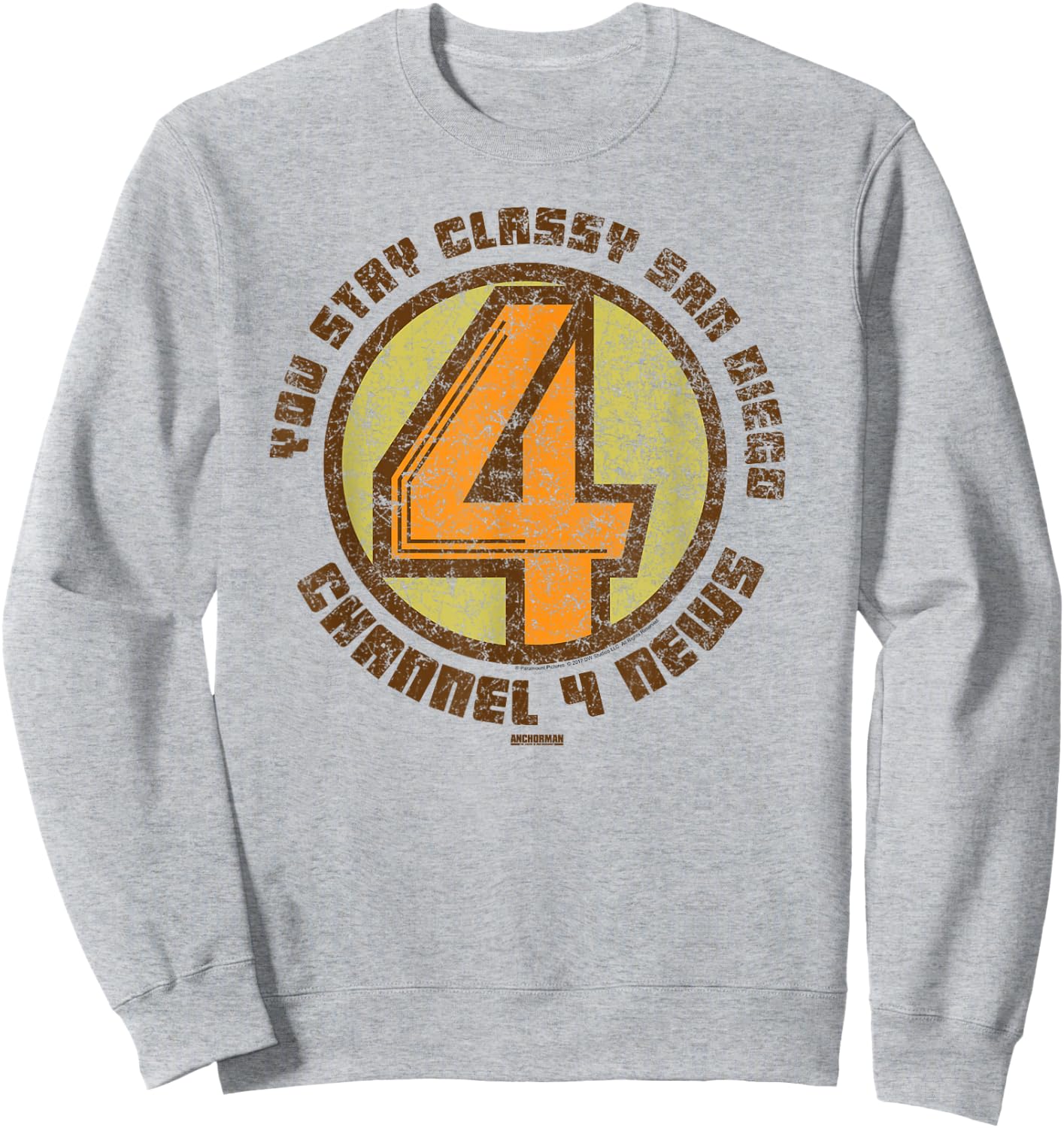 Anchorman Channel 4 News Sweatshirt - Sweatshirt | Ash